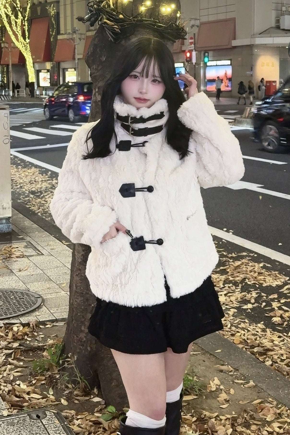 ダッフルファーコート KR30169