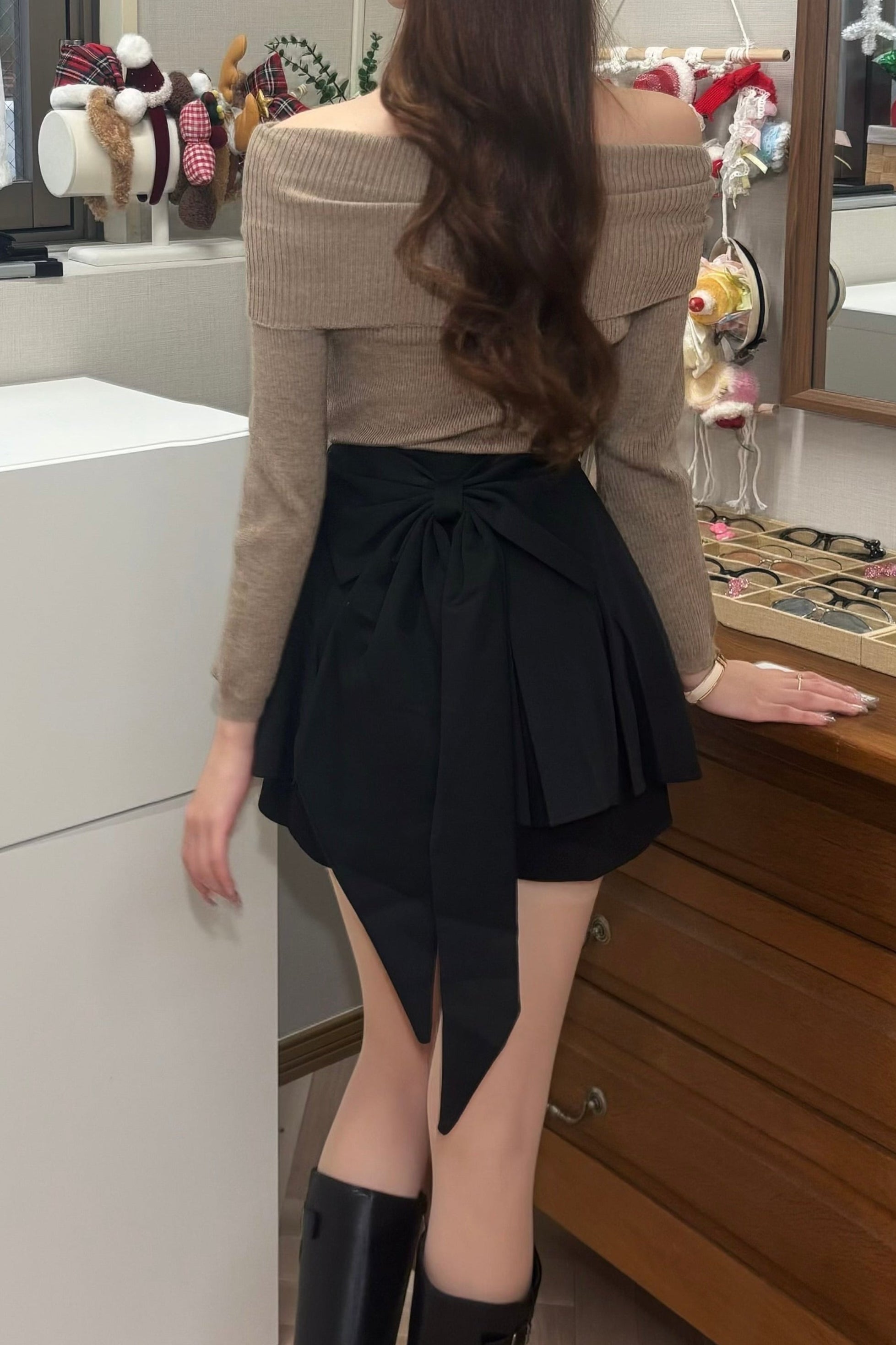 バックリボンプリーツスカート KR13750
