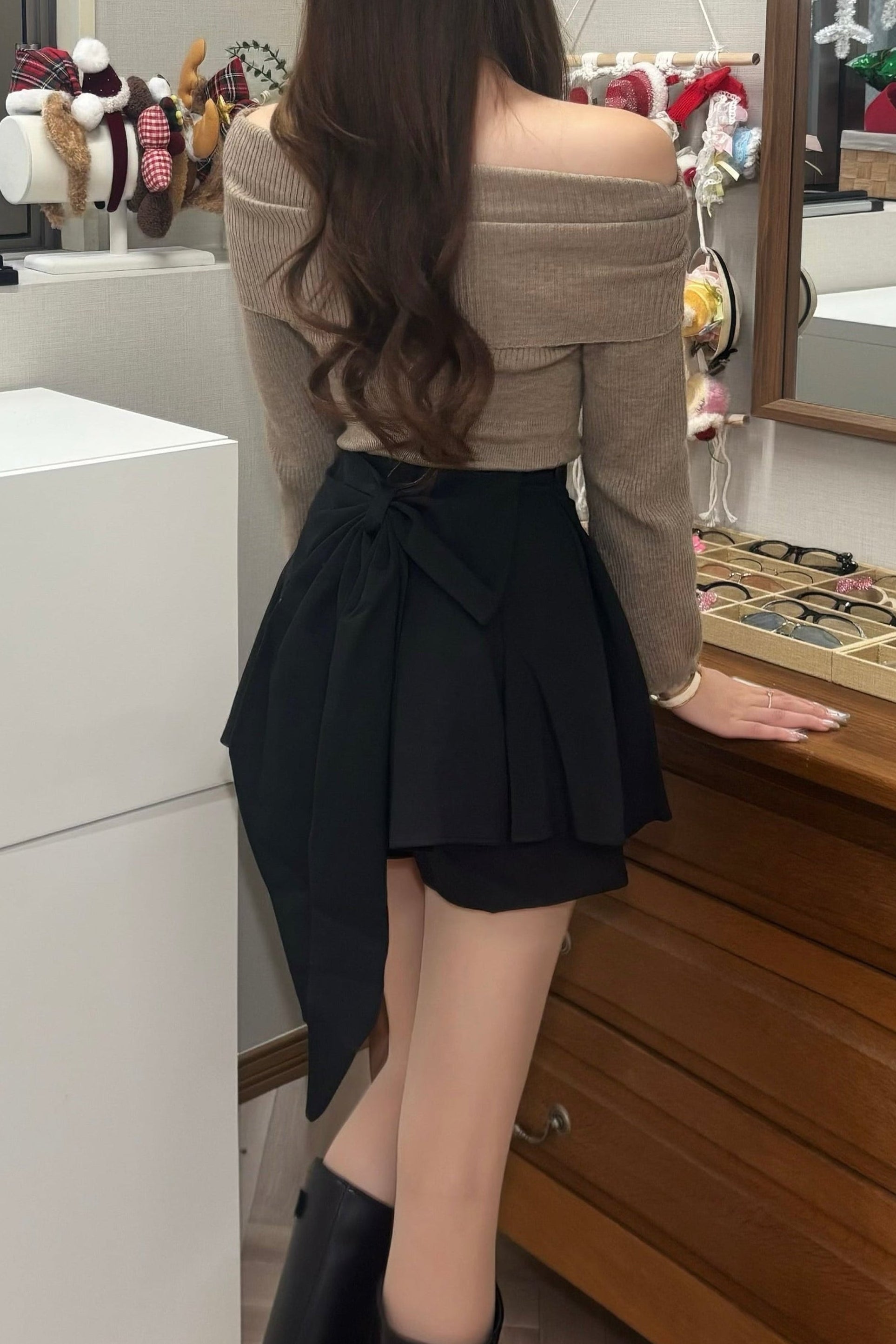 バックリボンプリーツスカート KR13750