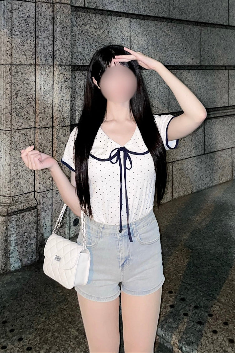 ドットフリルカラーTシャツ KR15267