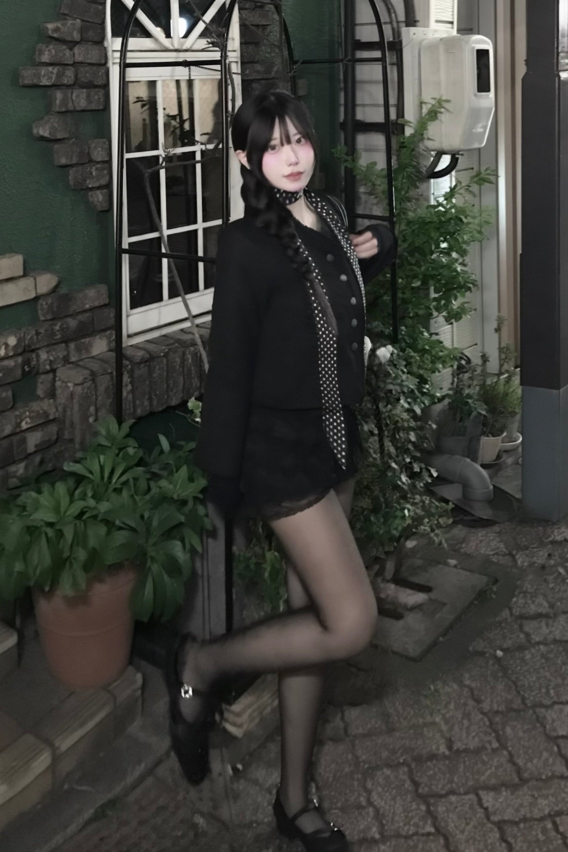 ノーカラーフリンジツイードジャケット KR30081