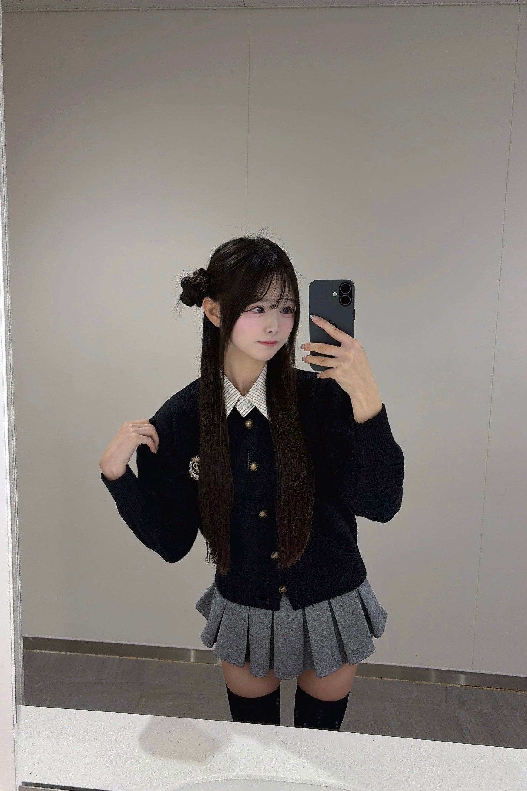 プレッピーボタンカーデ KR13144