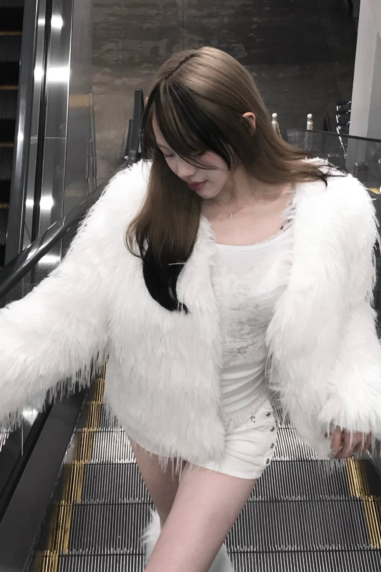 フェイクファーショートジャケット KR13135