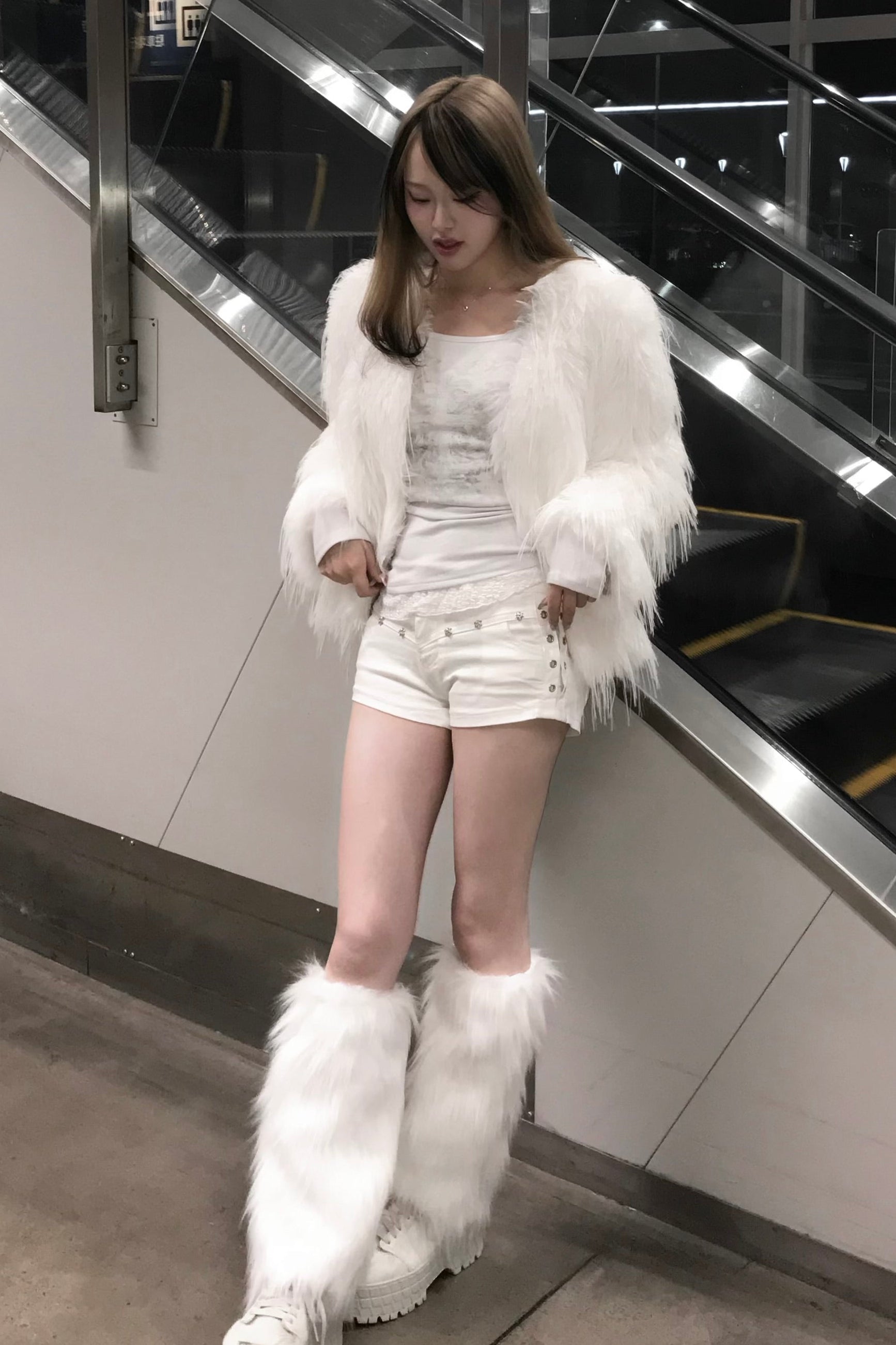 フェイクファーショートジャケット KR13135