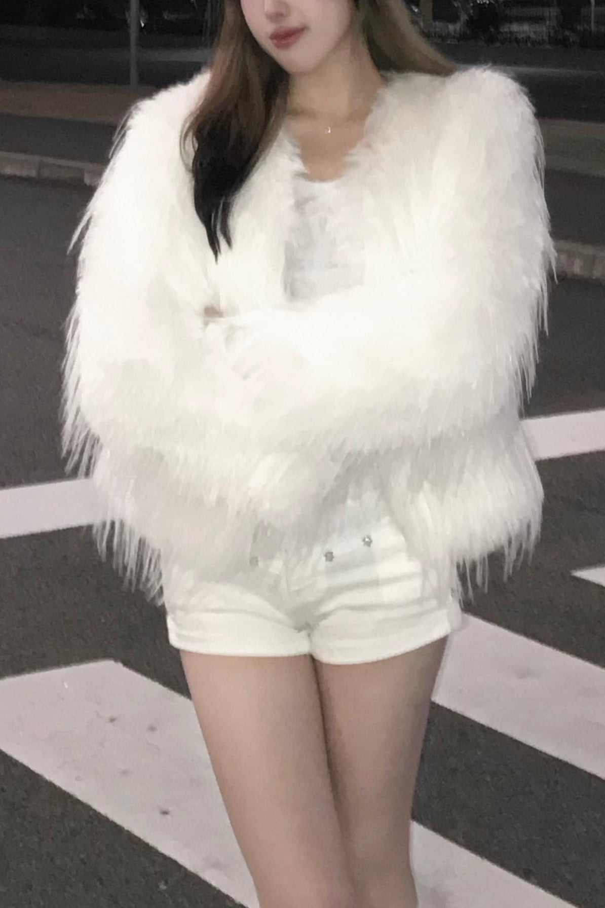 フェイクファーショートジャケット KR13135