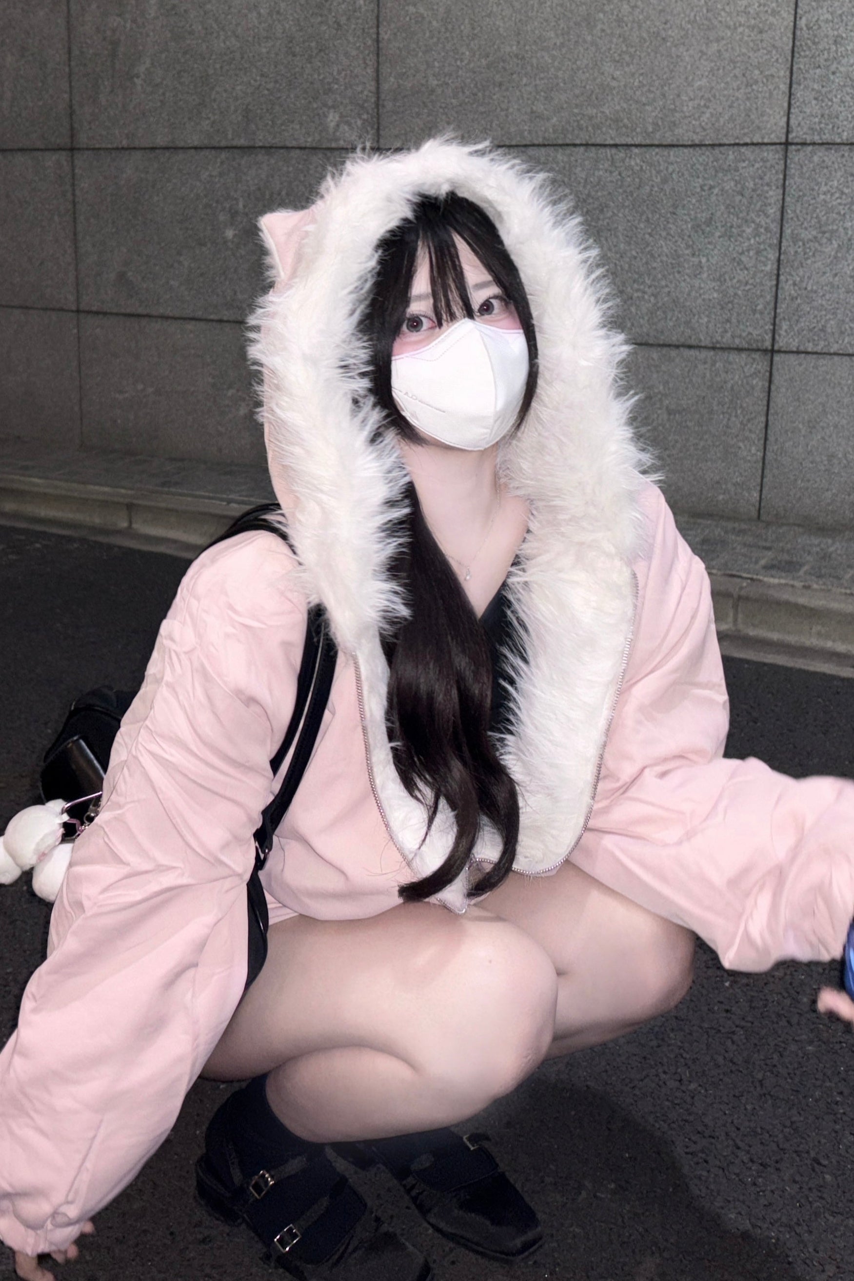 キャットファーフードブルゾン KR30139