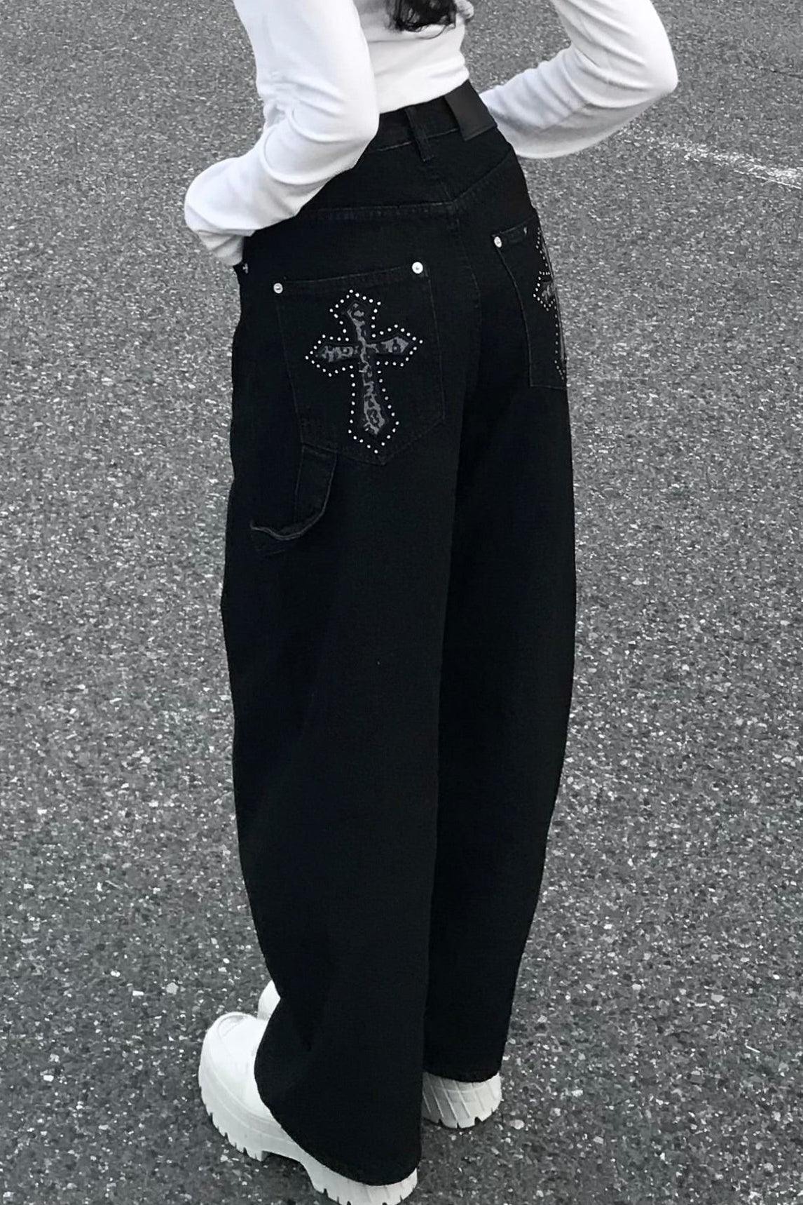 バックポケットデザインパンツ KR13579