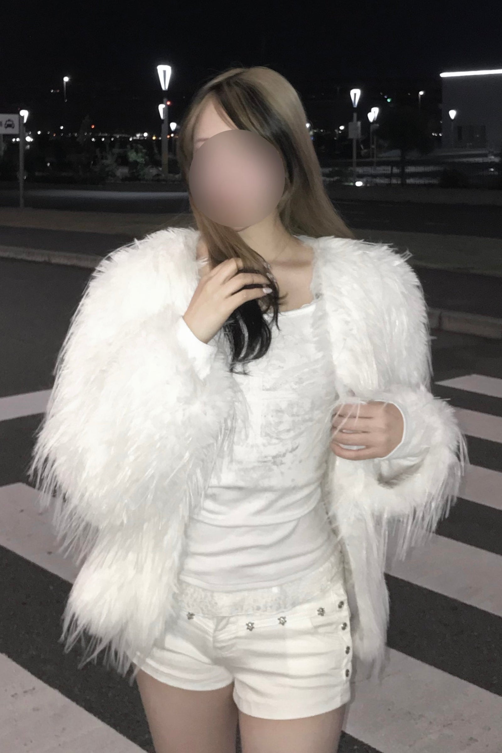 フェイクファーショートジャケット KR13135