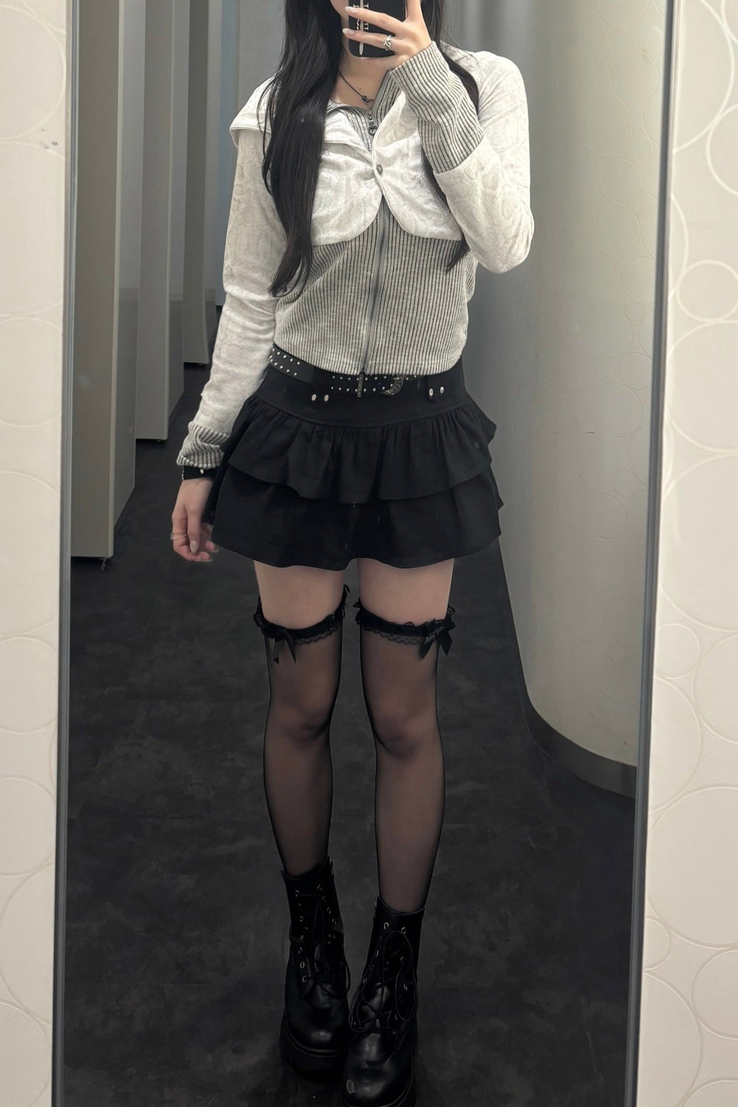 ウエストデザインティアードスカートKR13544