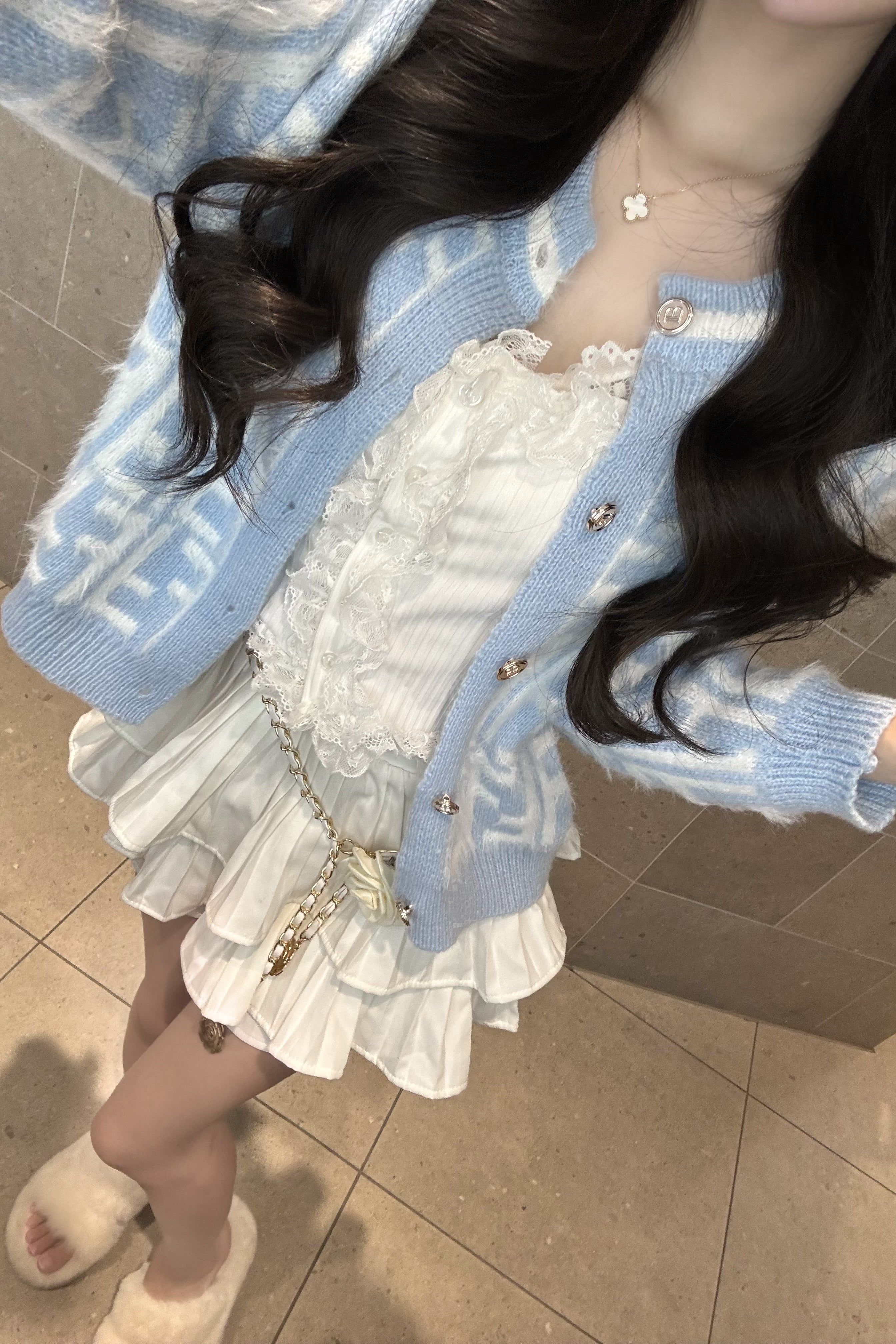 フェザーモチーフカーディガン KR12472