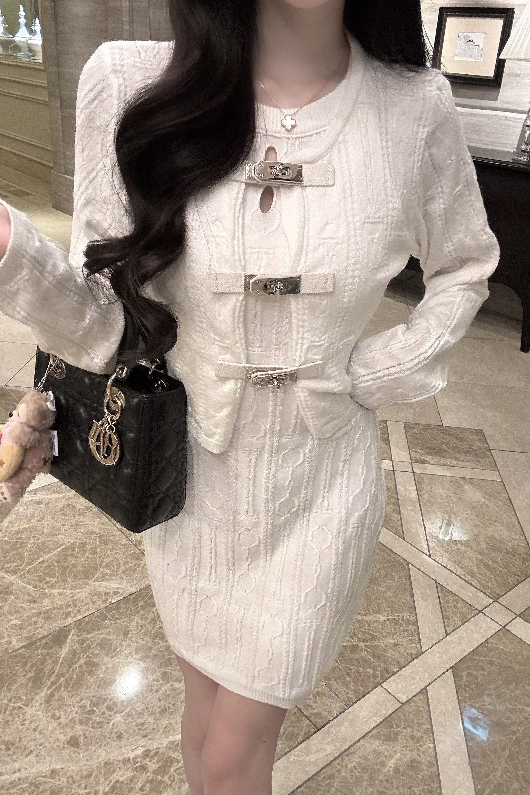 メタルバックルニットセットアップ KR30216