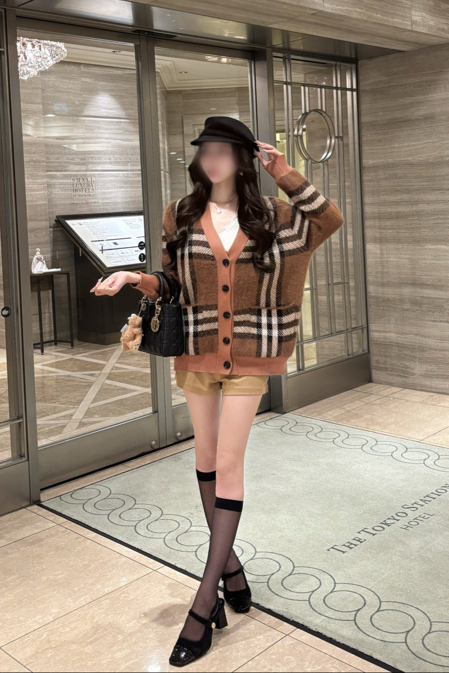 オーバーサイズチェックカーディガン KR13507