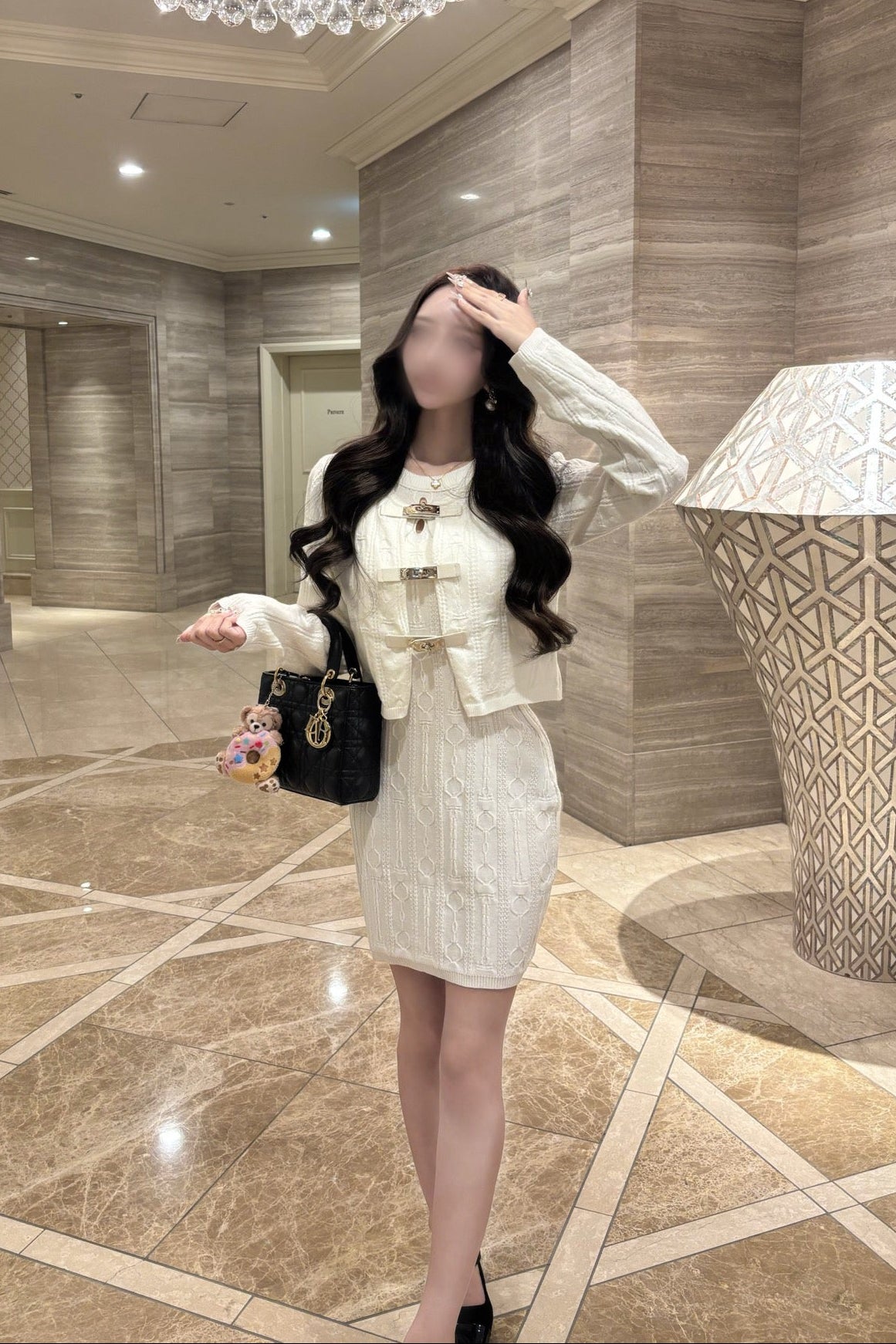 メタルバックルニットセットアップ KR30216