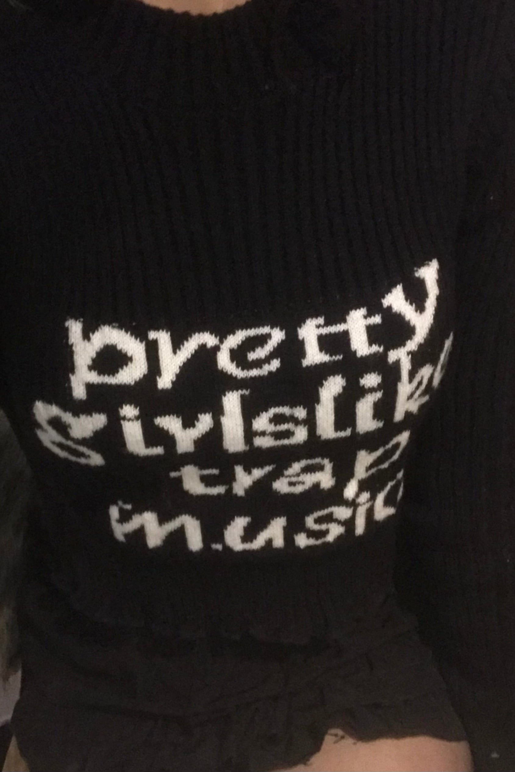 アルファベットプリントニットセーター KR13972