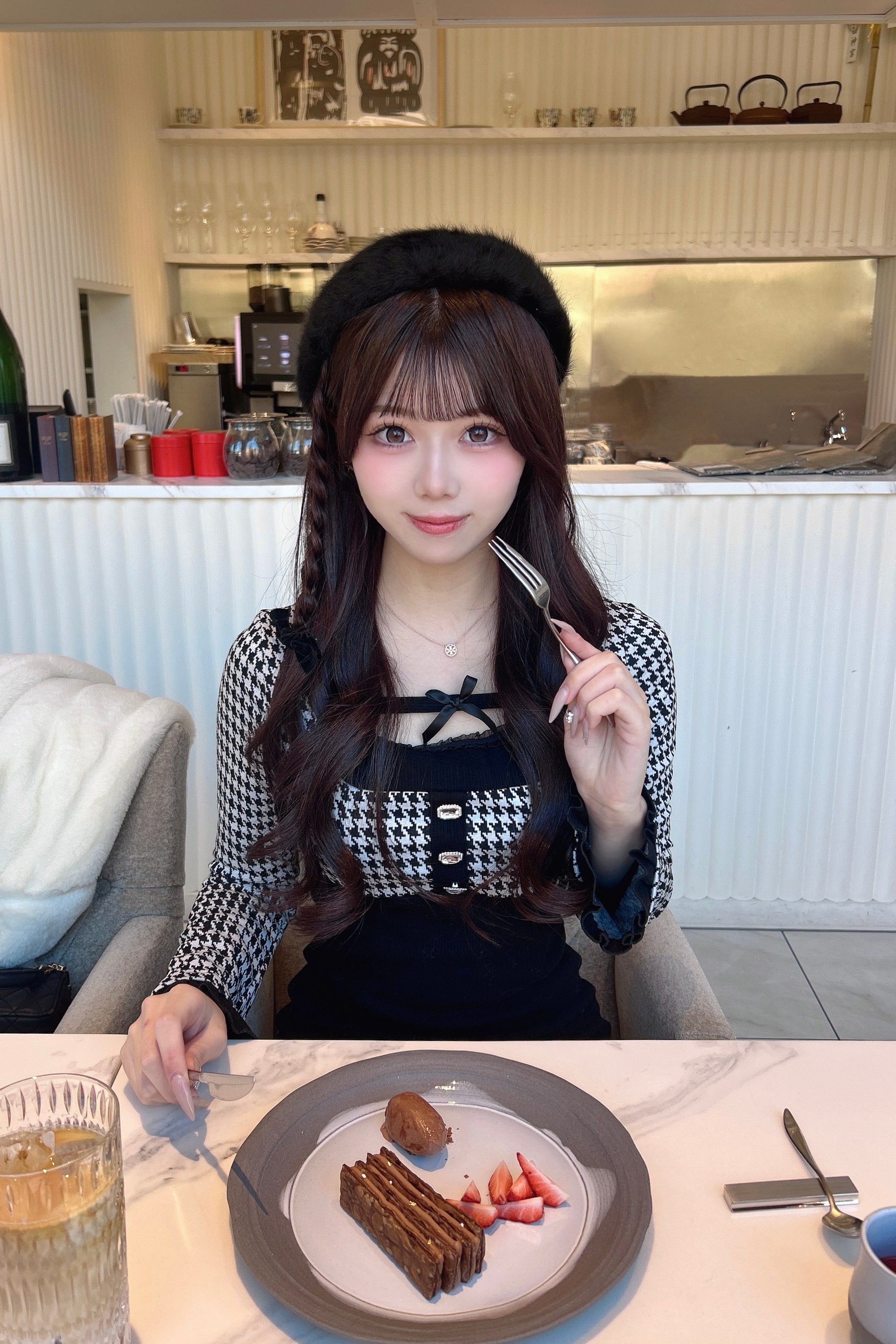 デコルテリボンガーリーワンピース KR14087