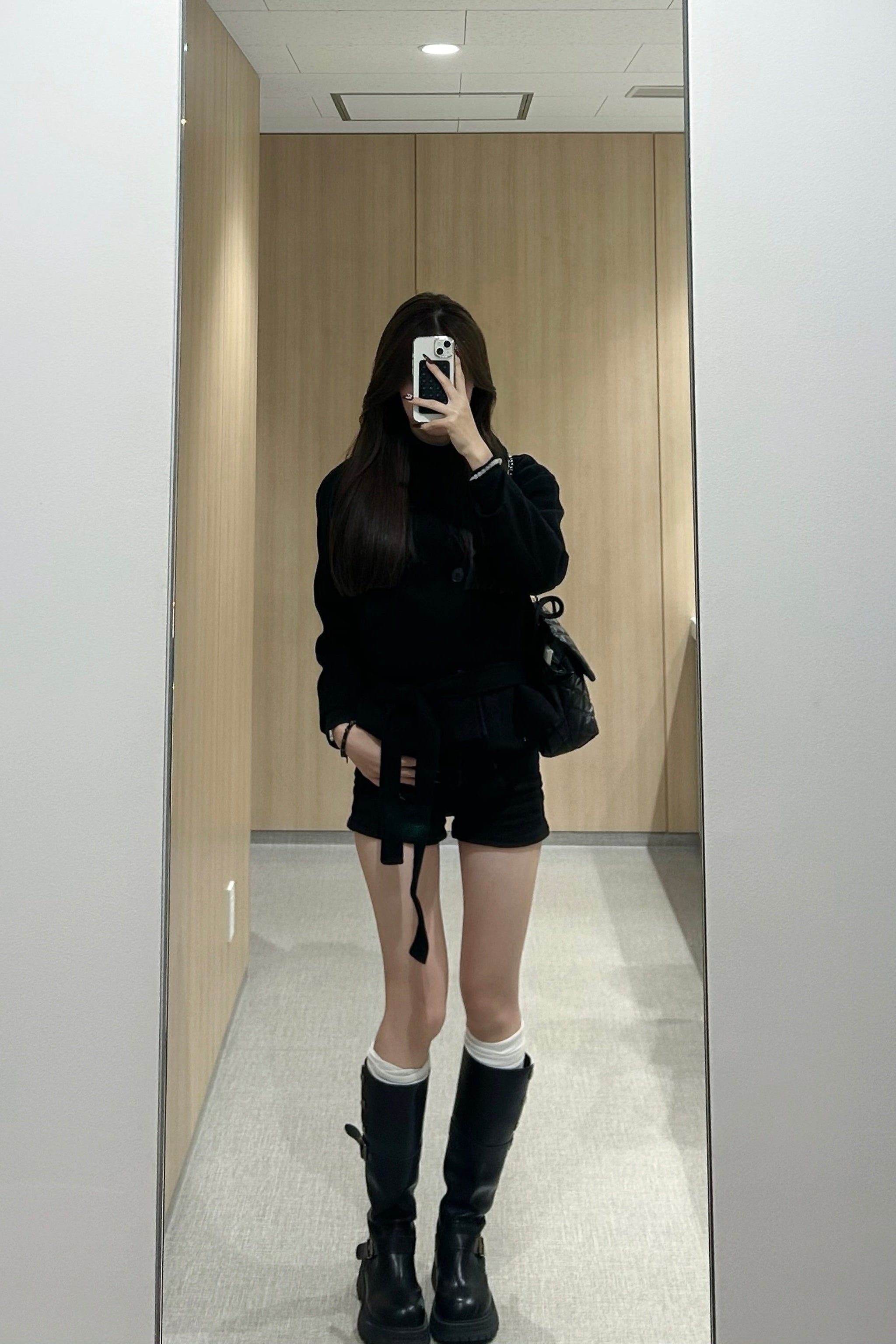 カラーボタンミドルコート KR30087