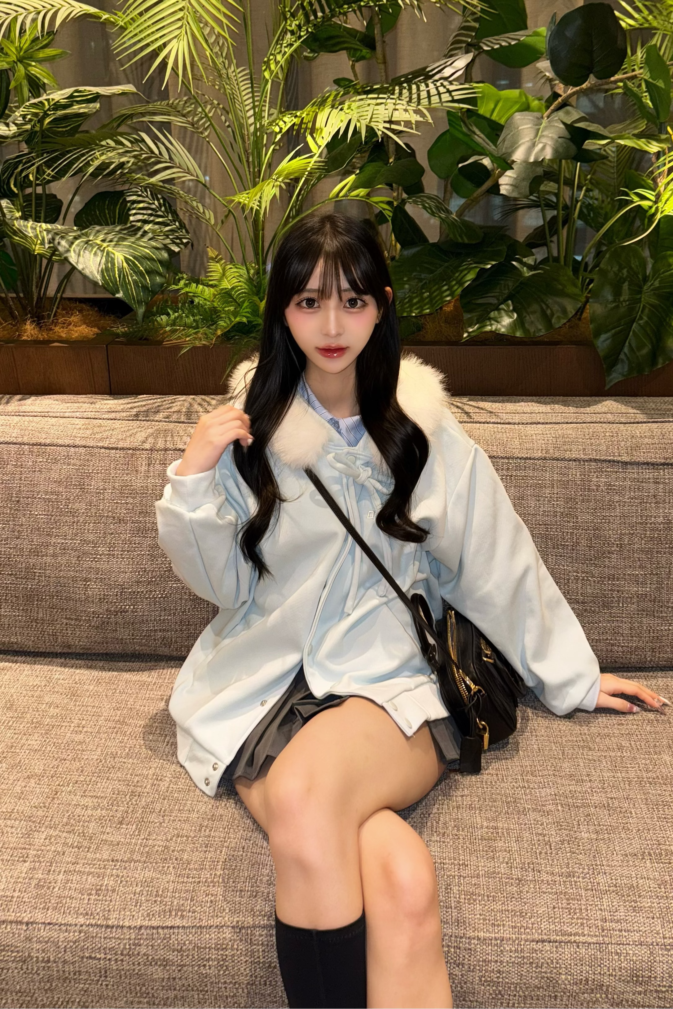 ファーリボンブルゾン KR30399