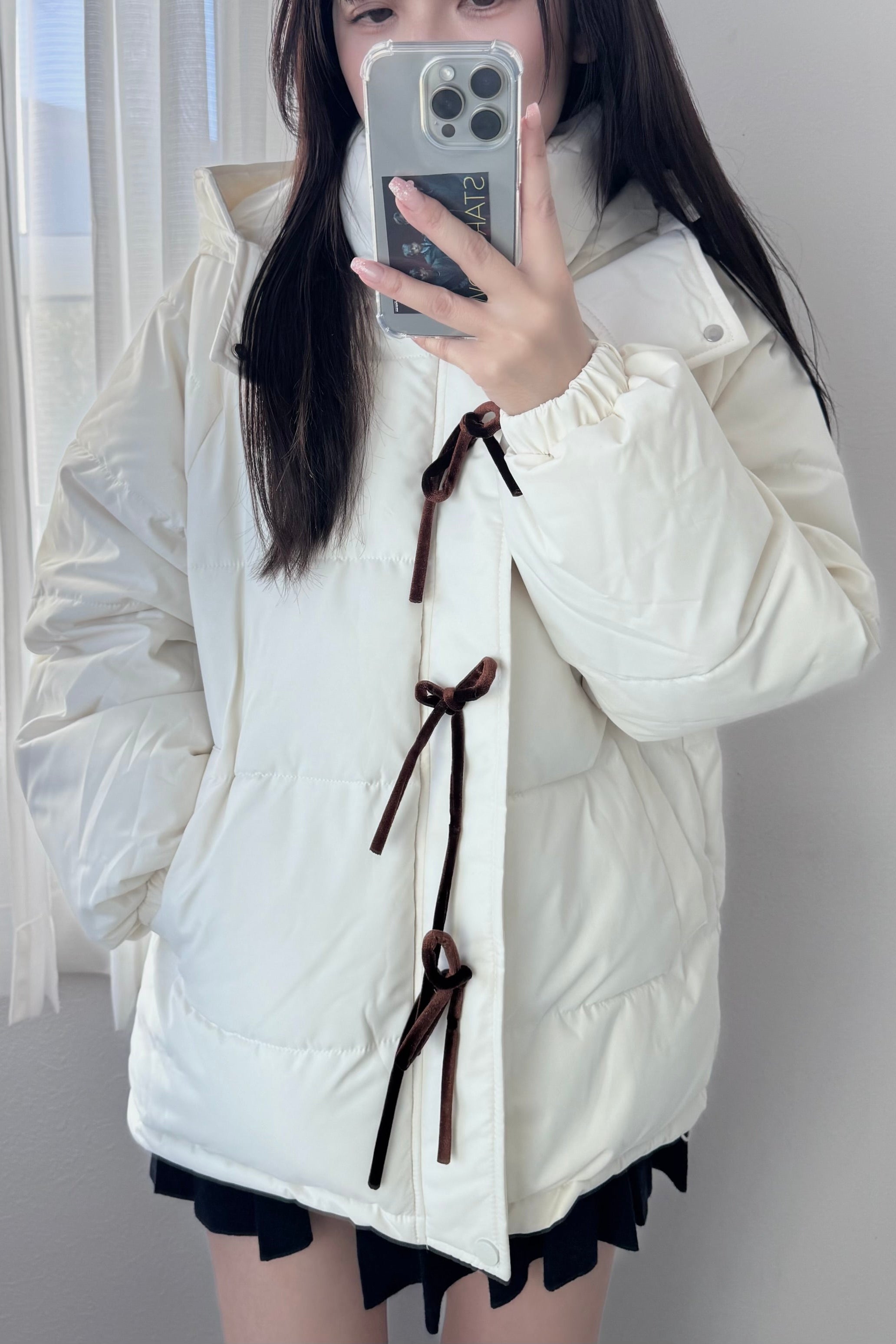 リボンダウンジャケット KR30436