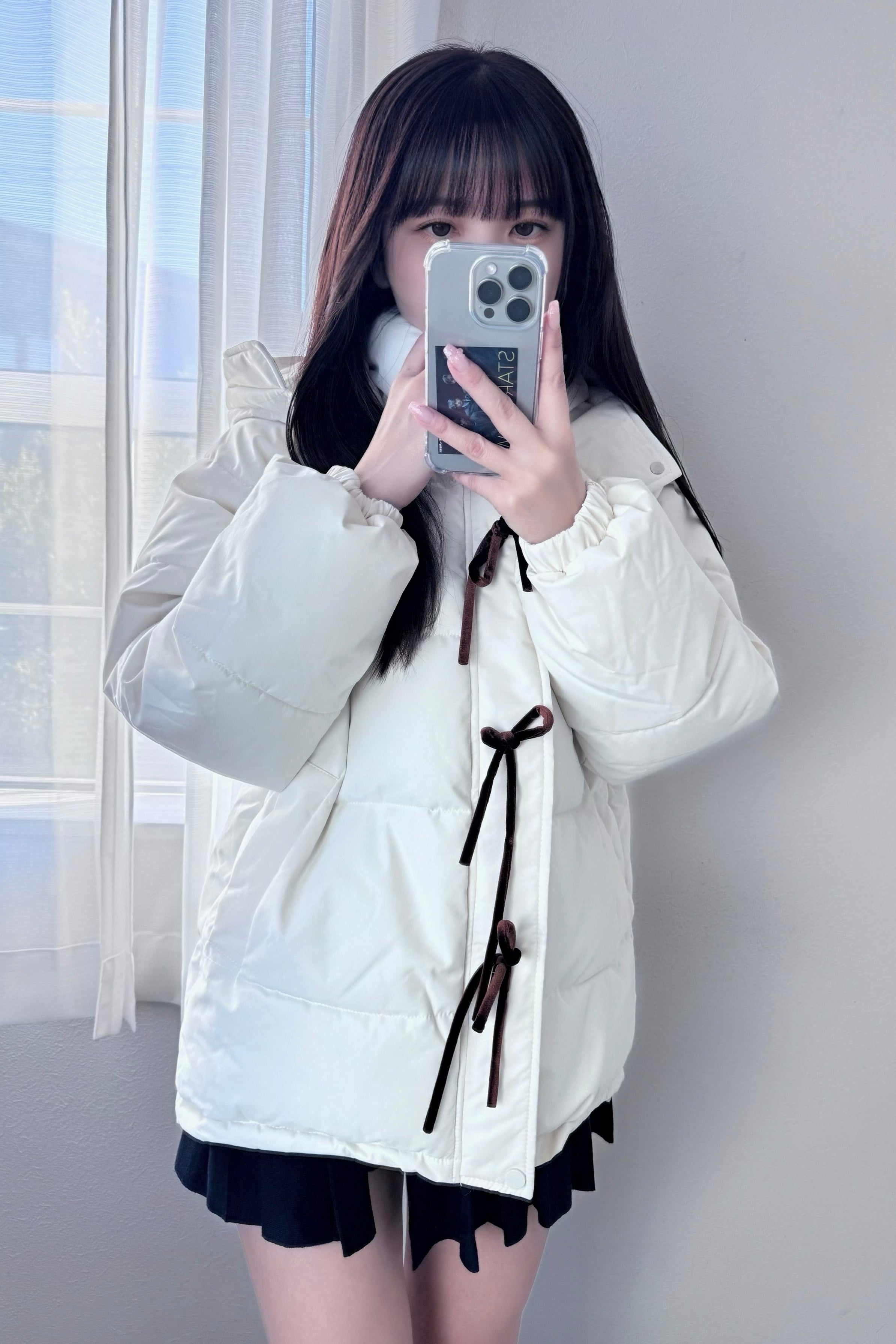 リボンダウンジャケット KR30436