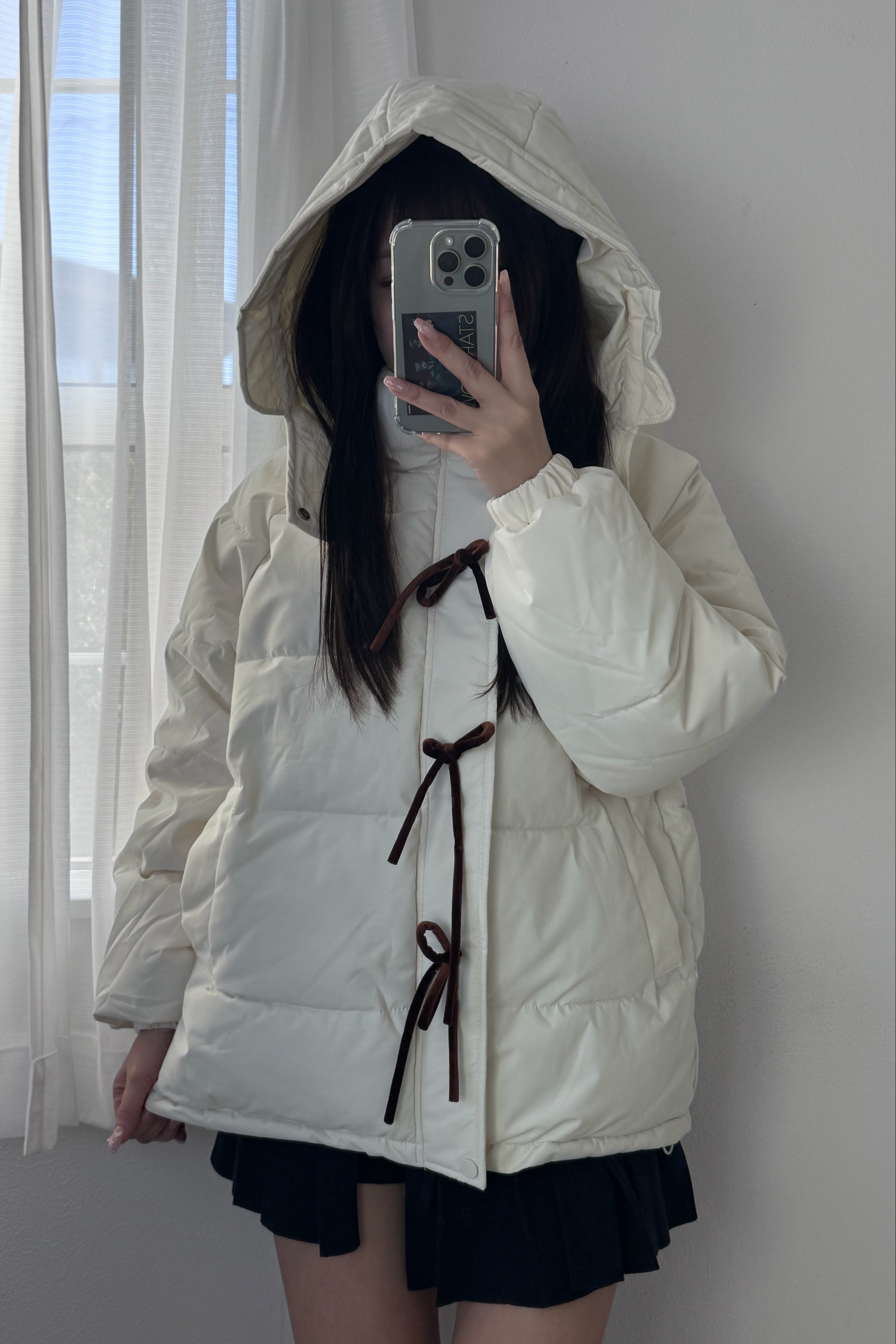 リボンダウンジャケット KR30436