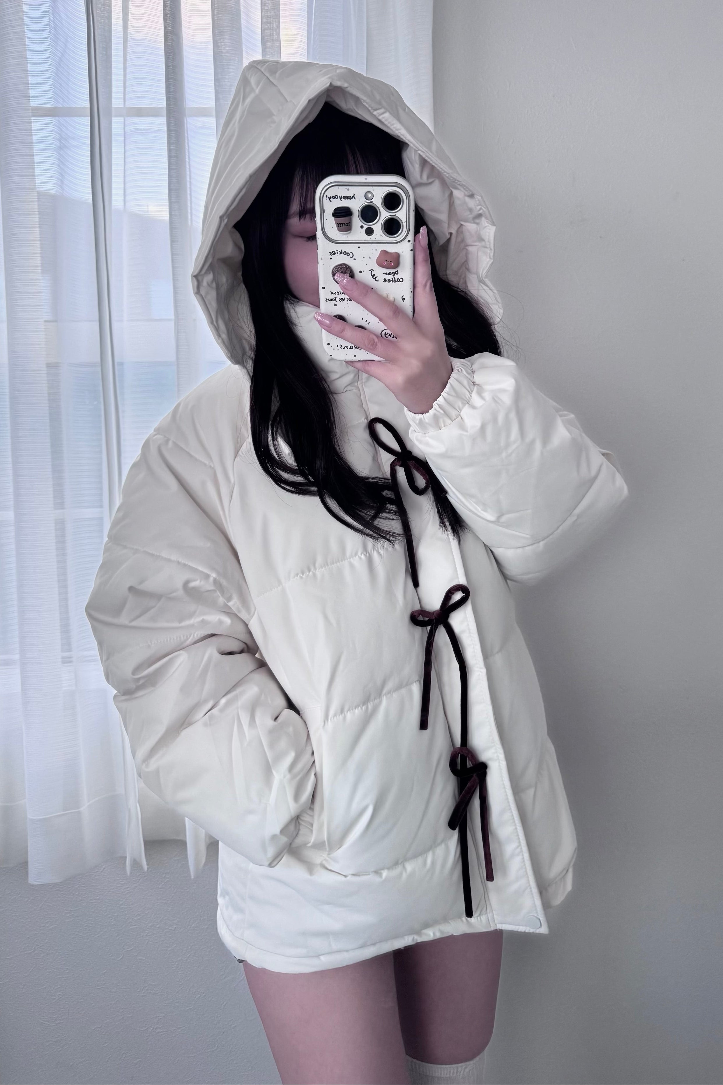 リボンダウンジャケット KR30436