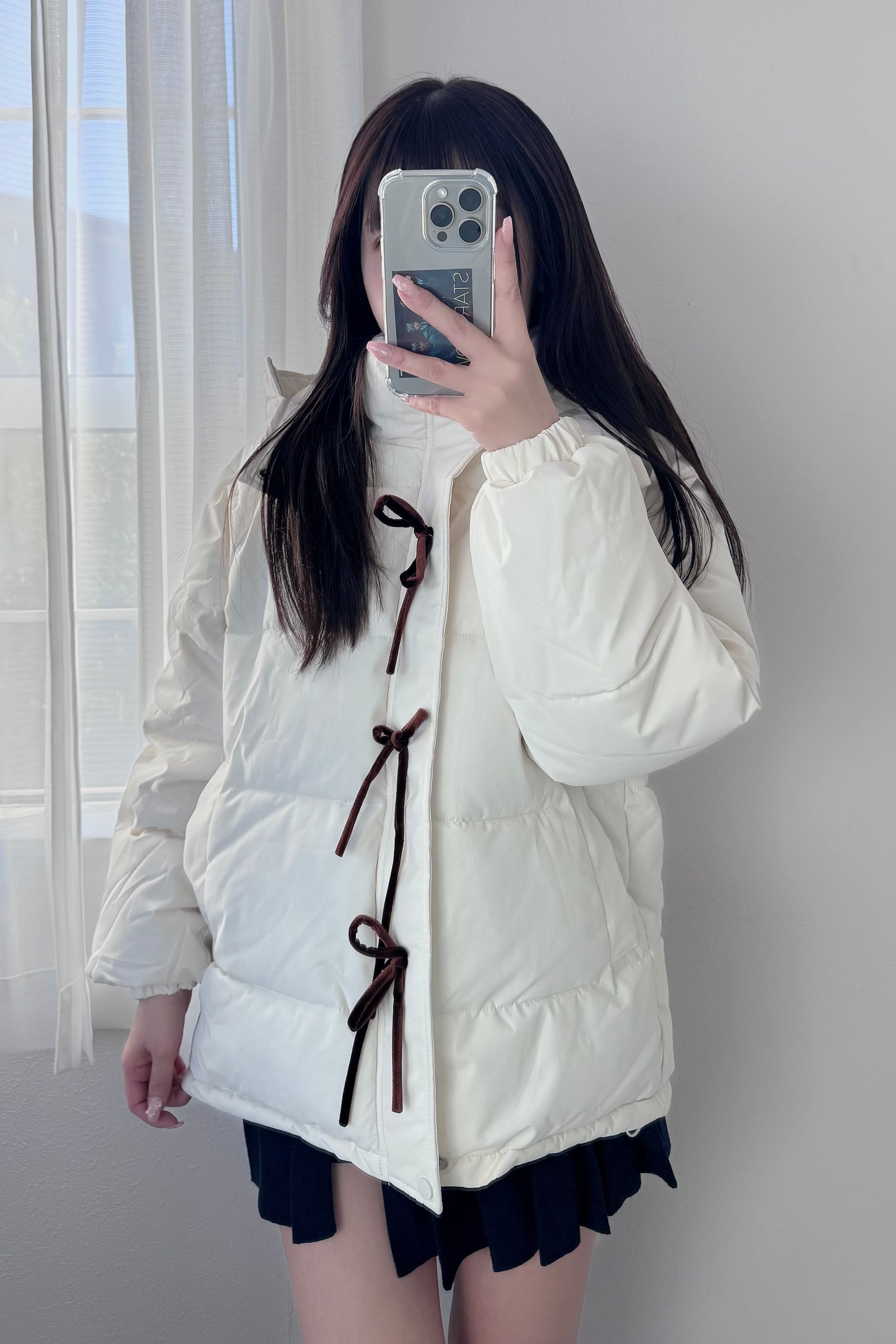 リボンダウンジャケット KR30436