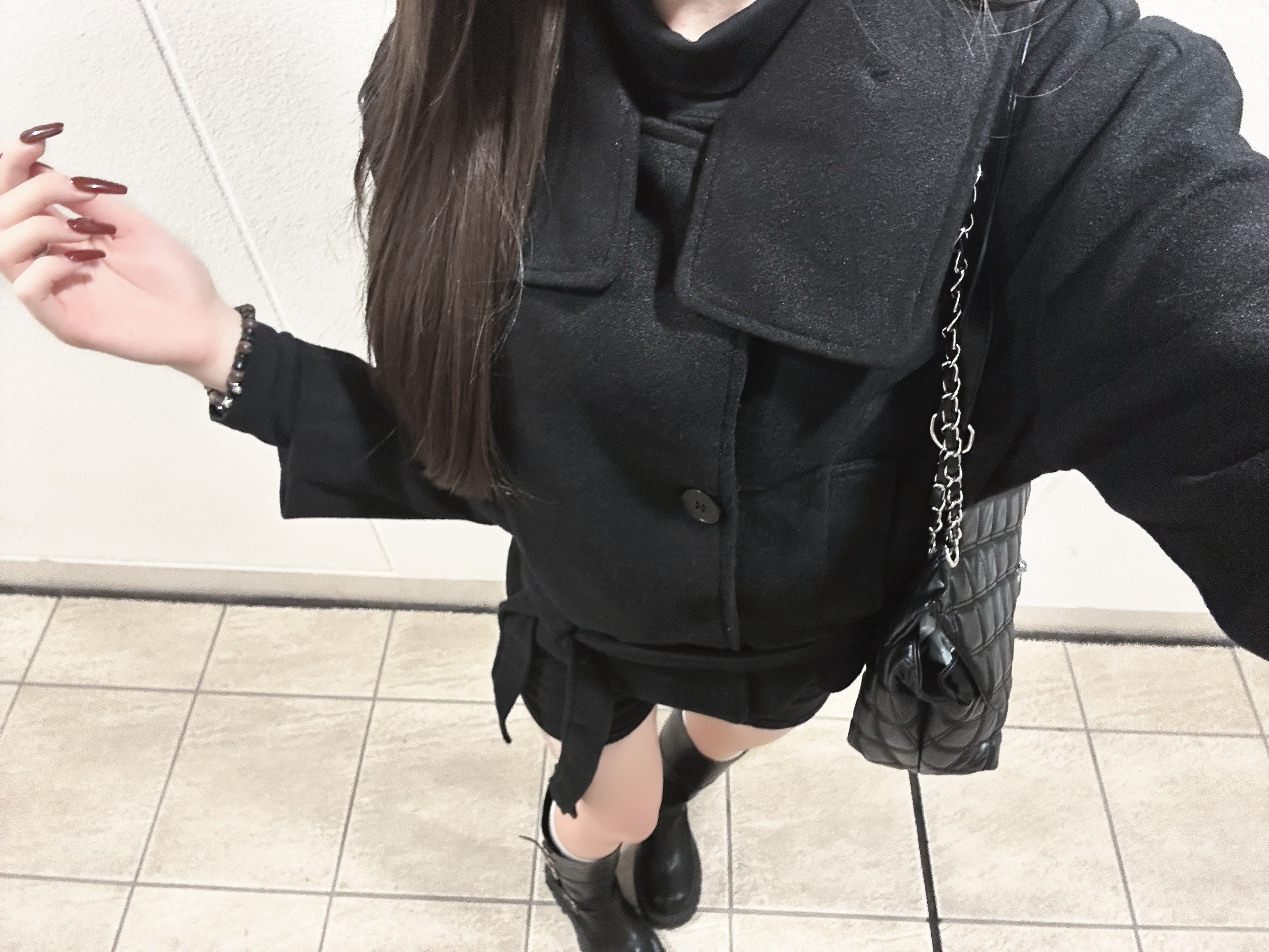 カラーボタンミドルコート KR30087