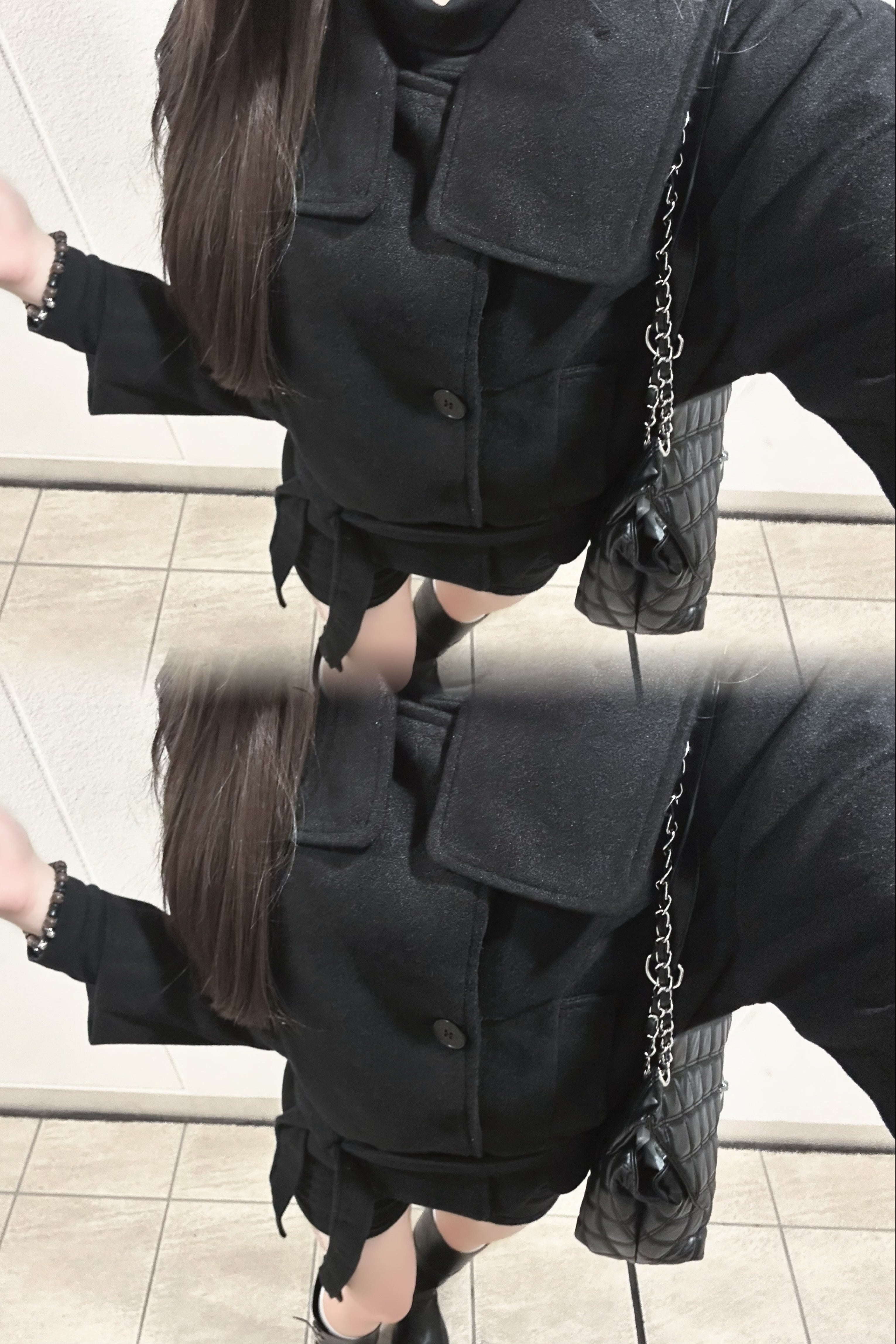 カラーボタンミドルコート KR30087