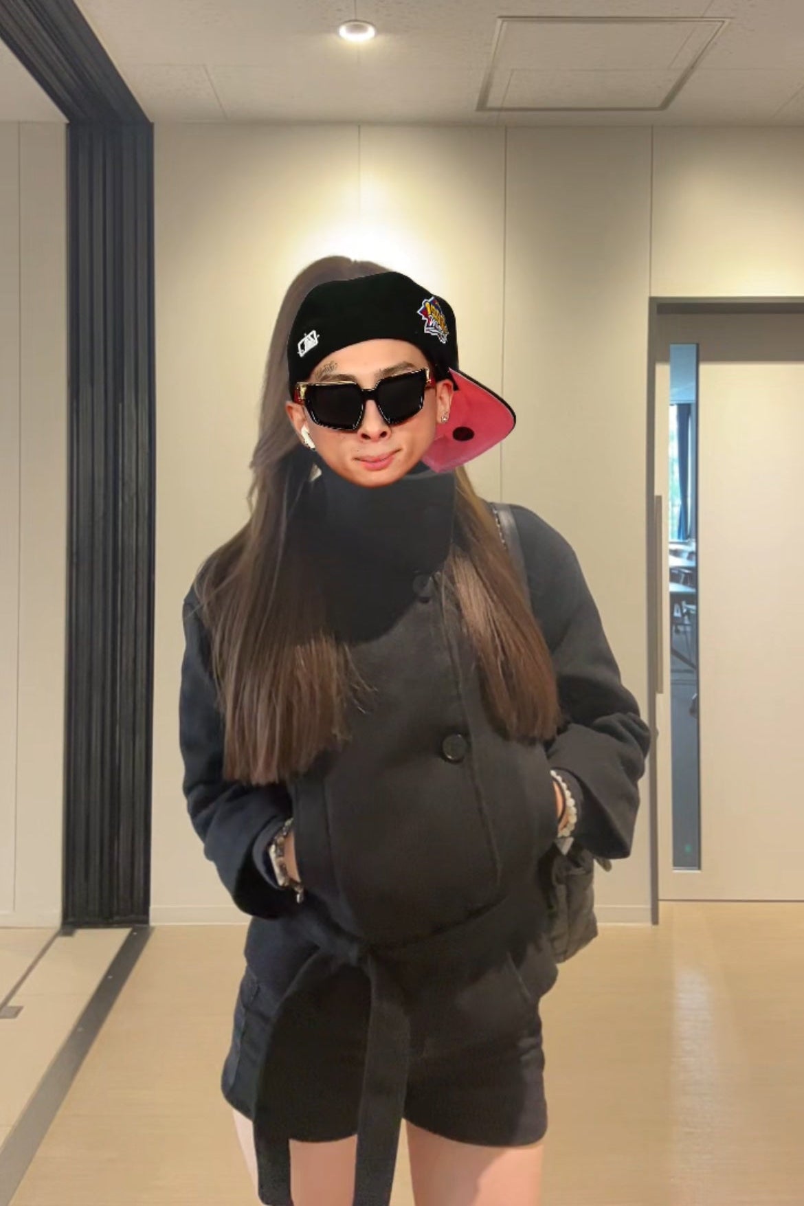 カラーボタンミドルコート KR30087