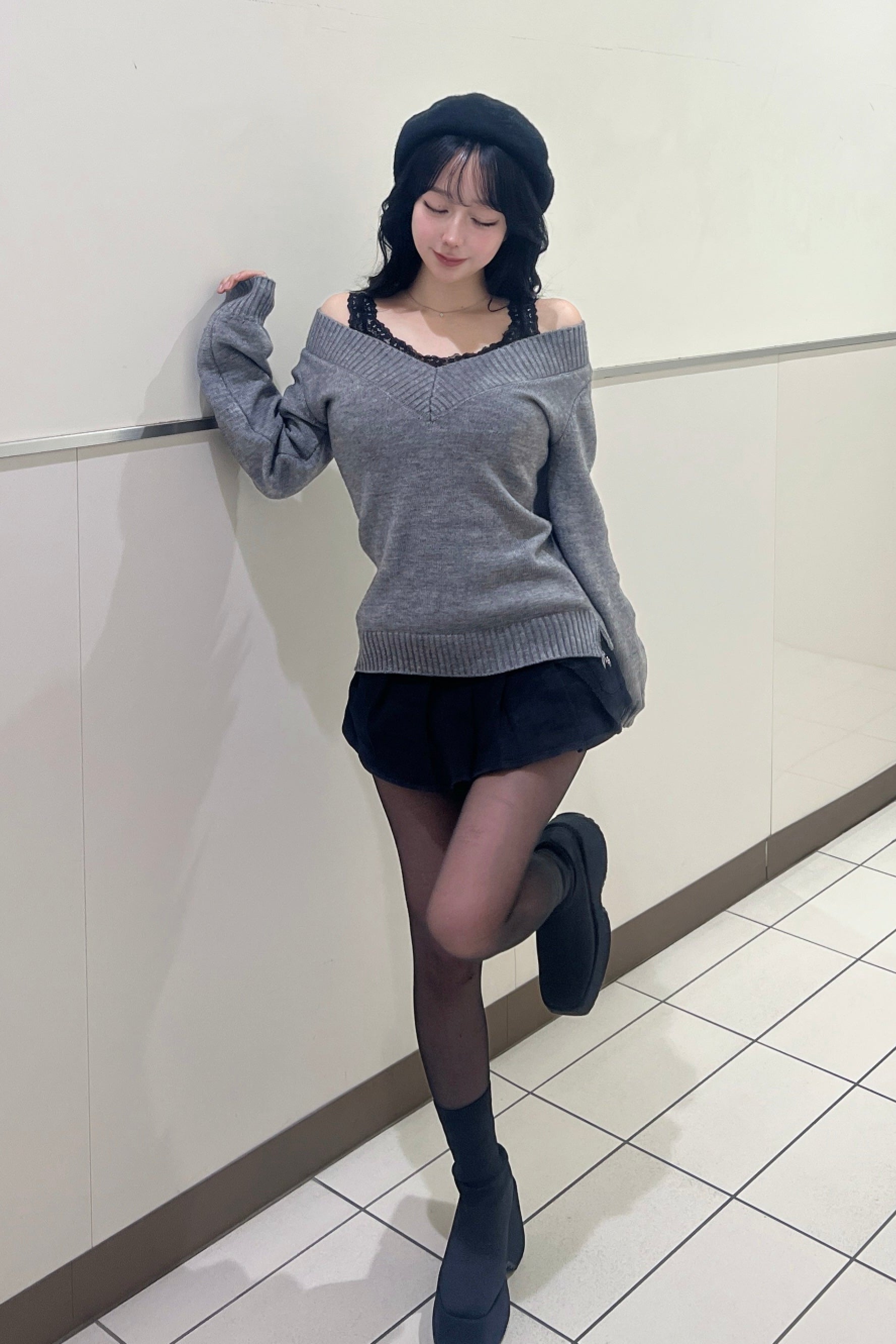 キャミセットVネックニット KR13775