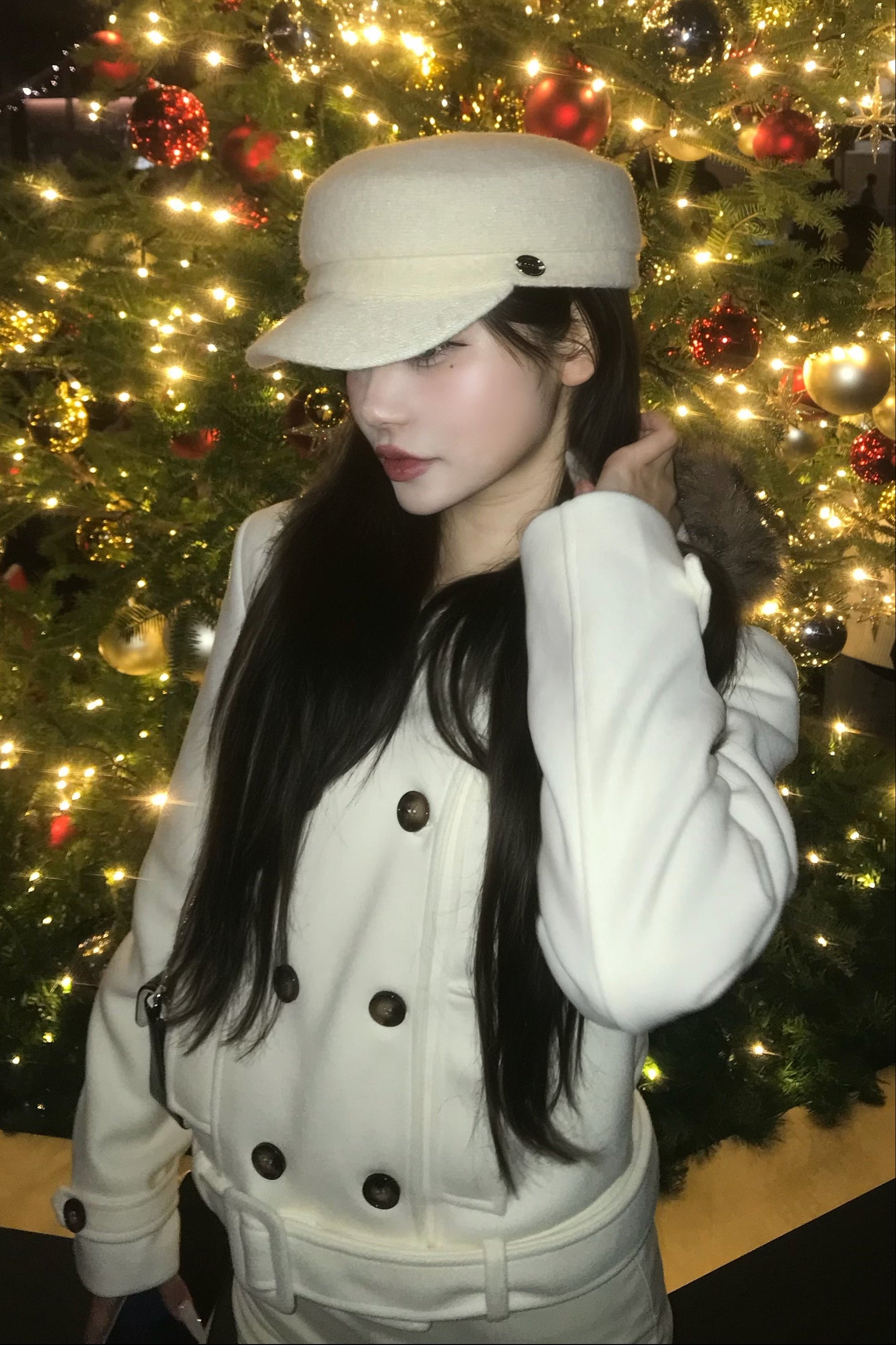 ダブルボタンデザインコート KR30380