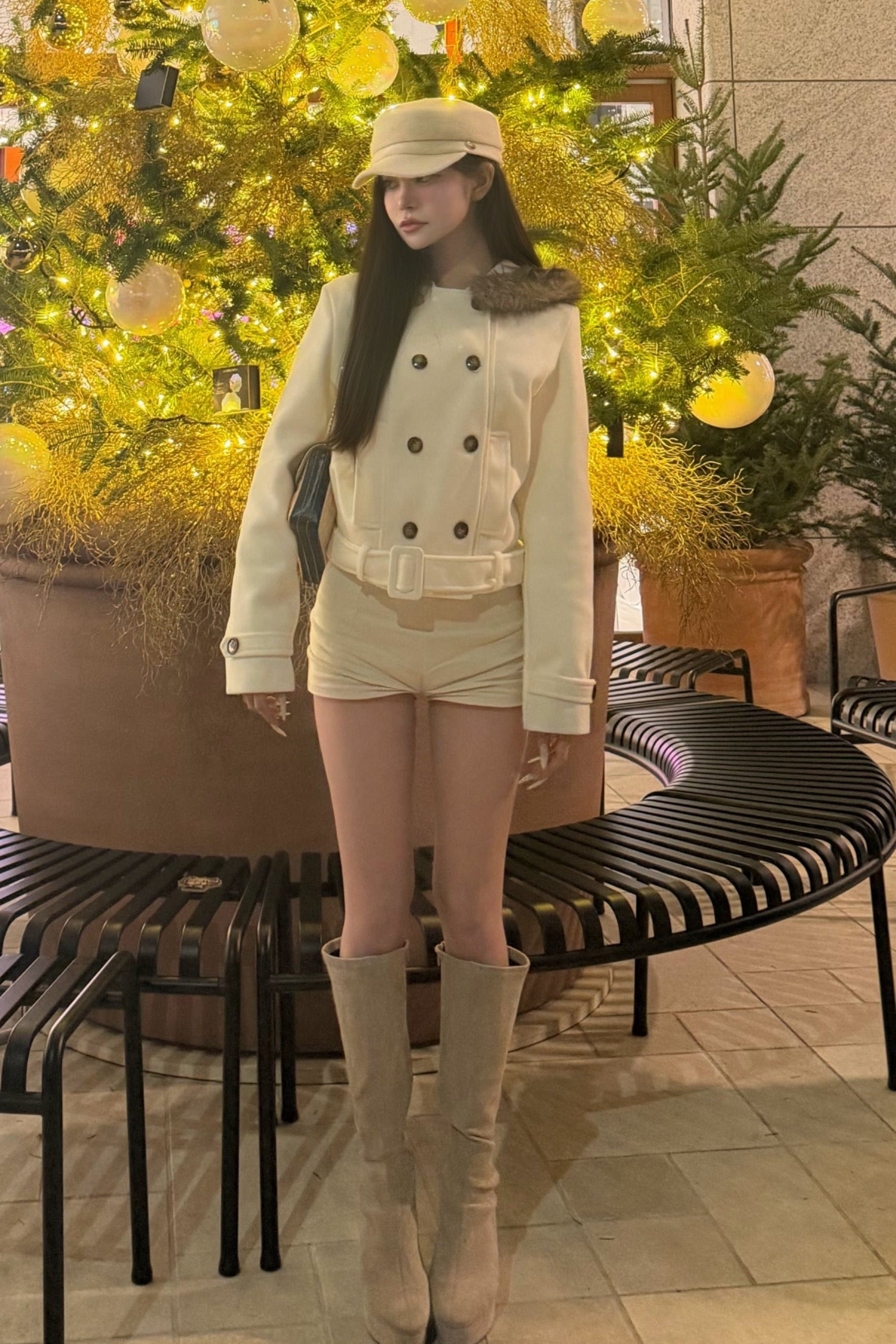 ダブルボタンデザインコート KR30380