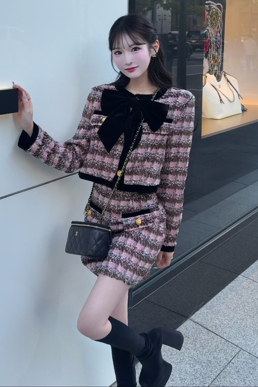 ツイードリボンセットアップ KR30112