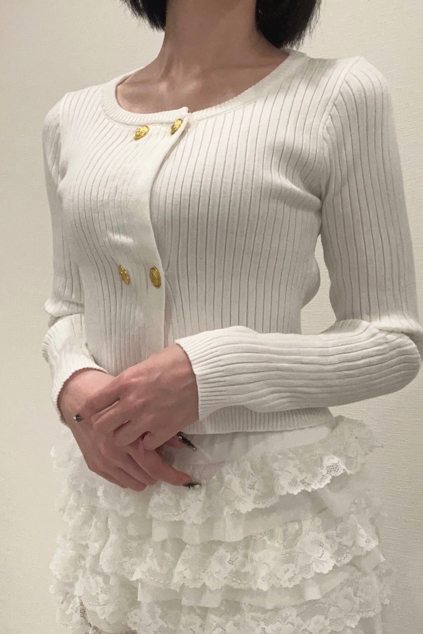 フロントボタンカーディガン KR13929