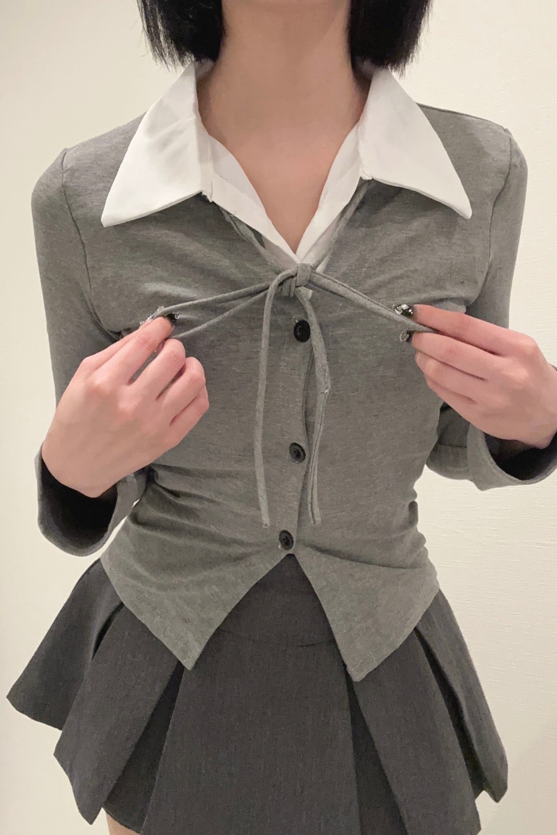 レイヤードシャツカーディガン KR13930