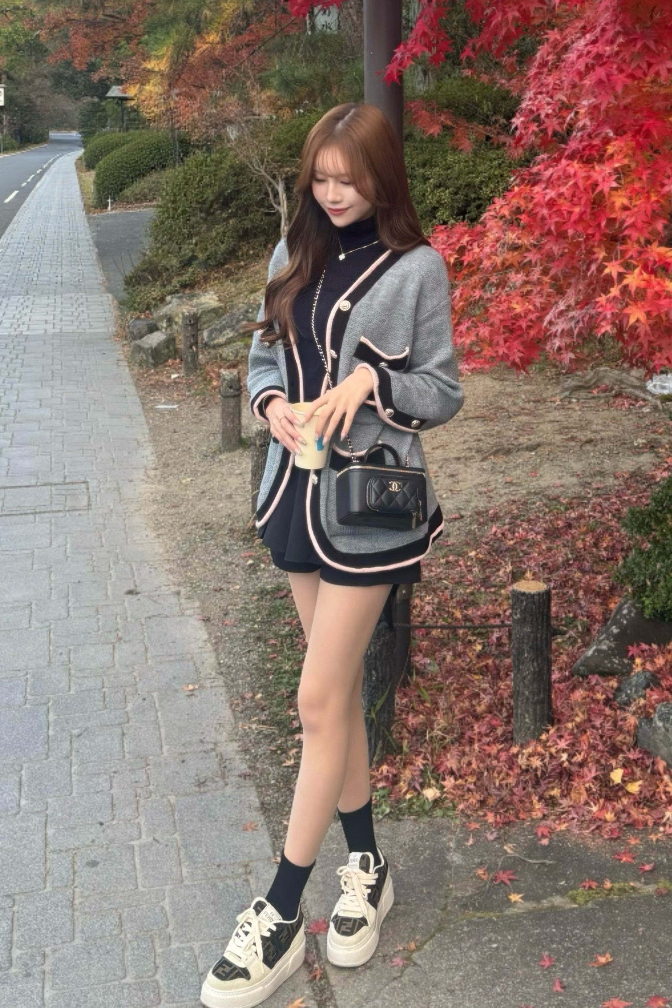 バイカラーオーバーカーディガン KR12296