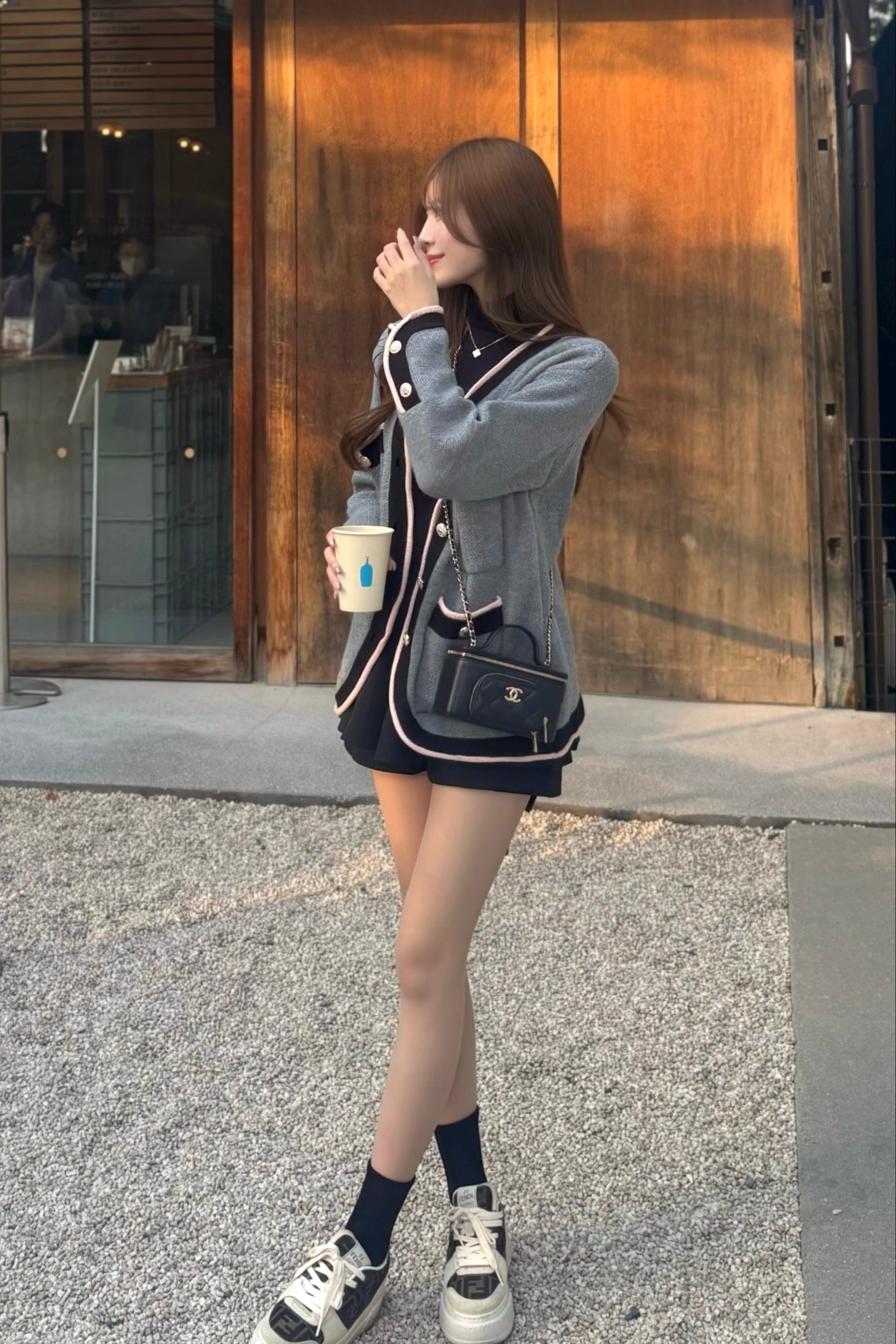 バイカラーオーバーカーディガン KR12296