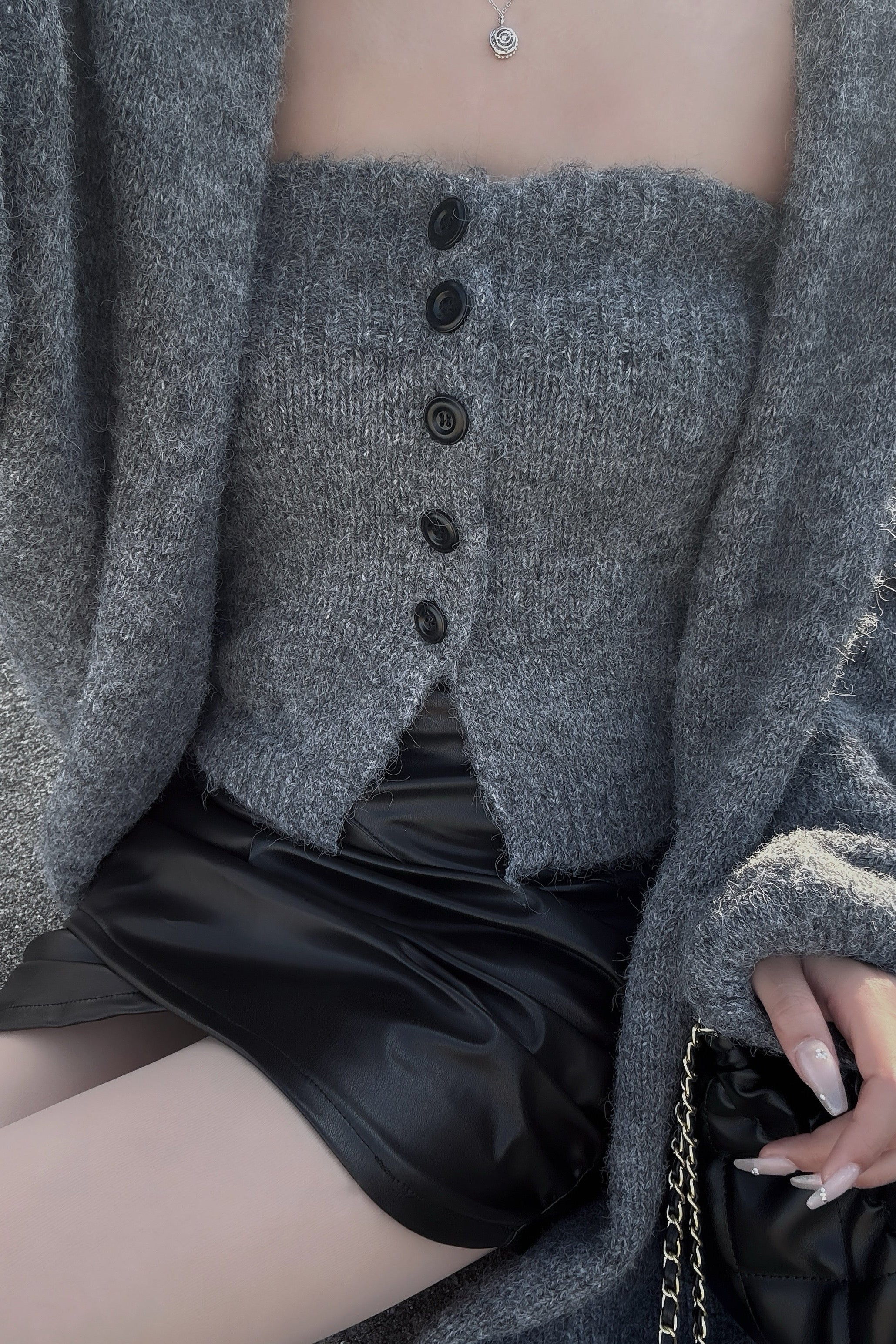 フェイクレザーミニスカート KR12516