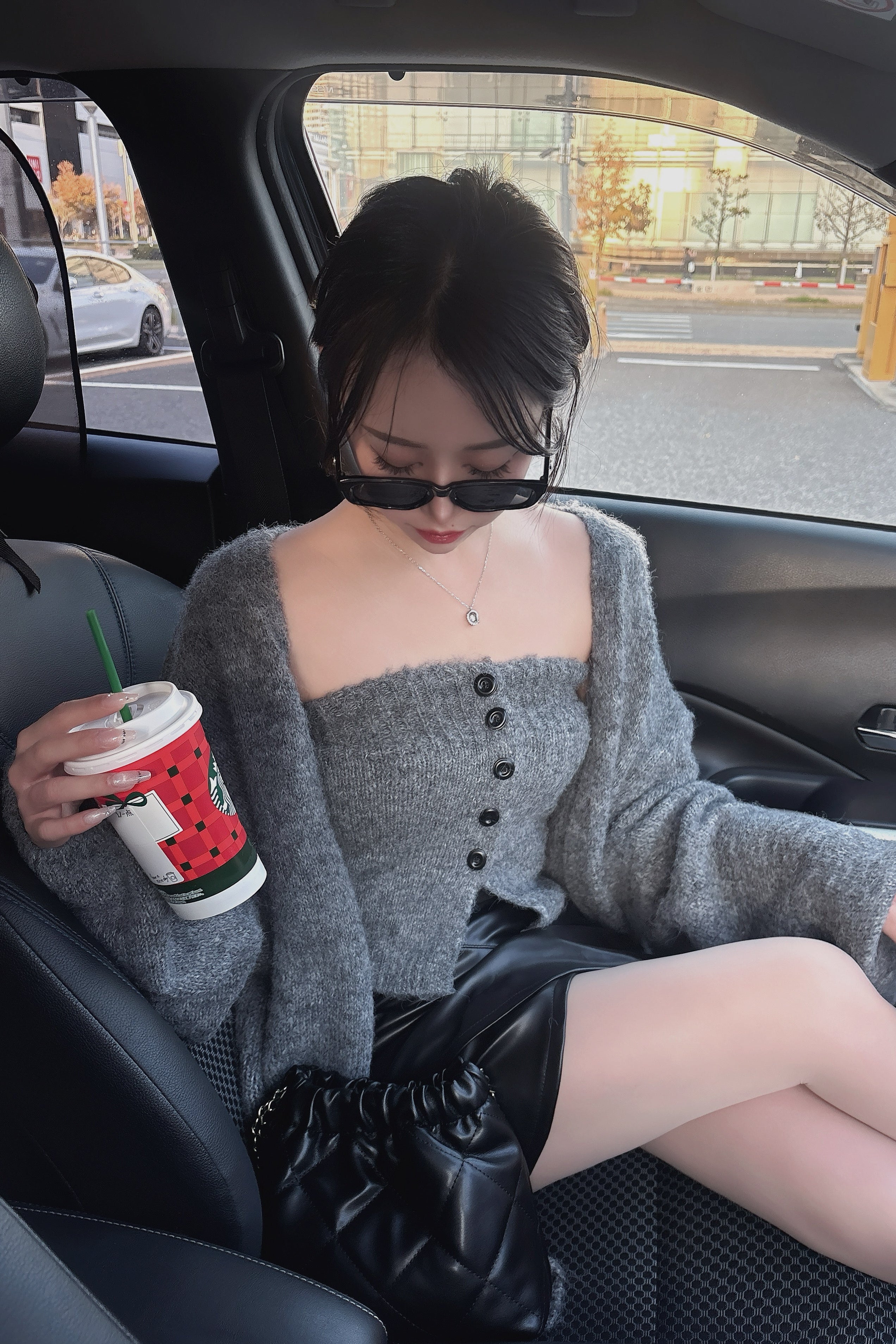 フェイクレザーミニスカート KR12516