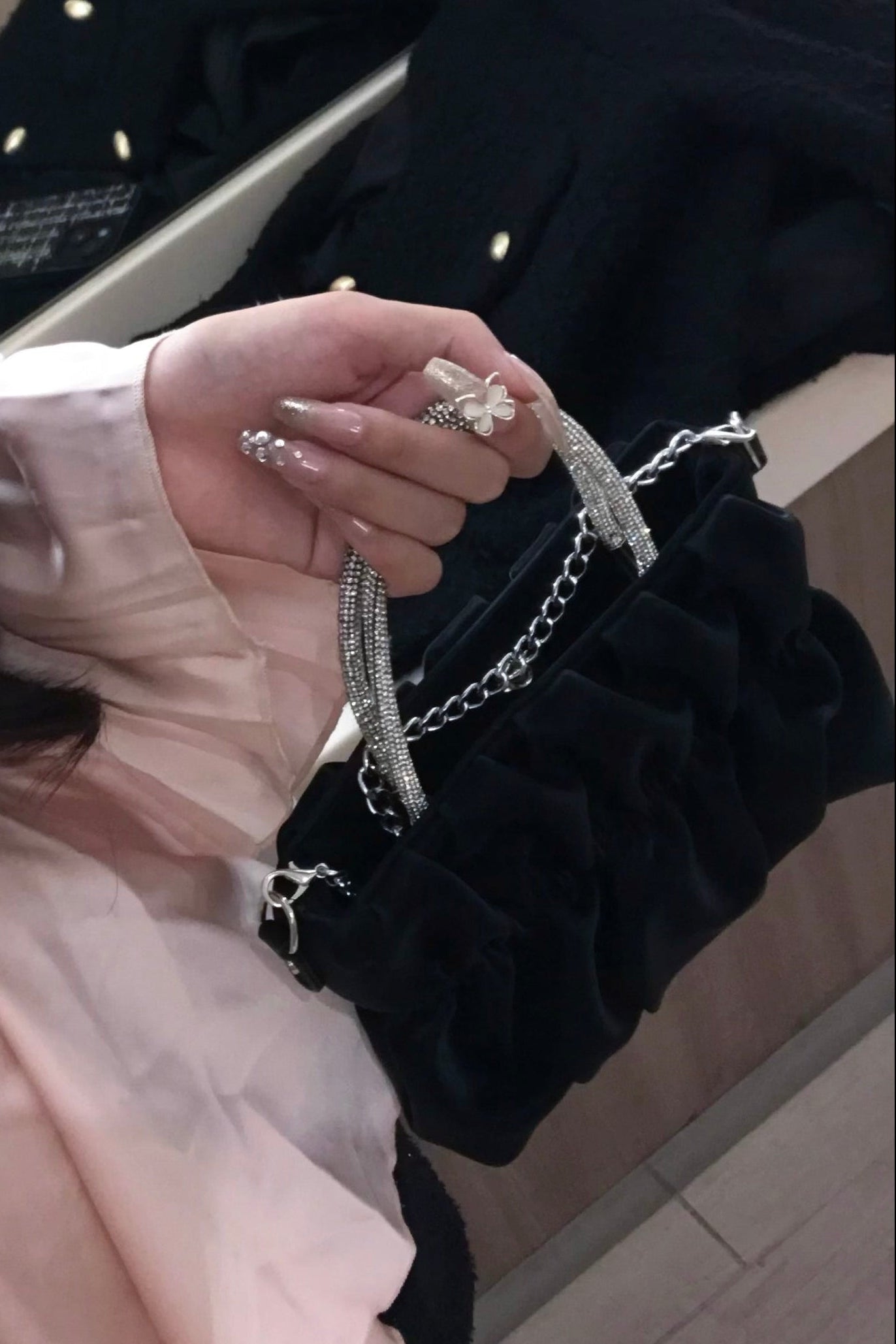 ファーフードロングダウン KR30044