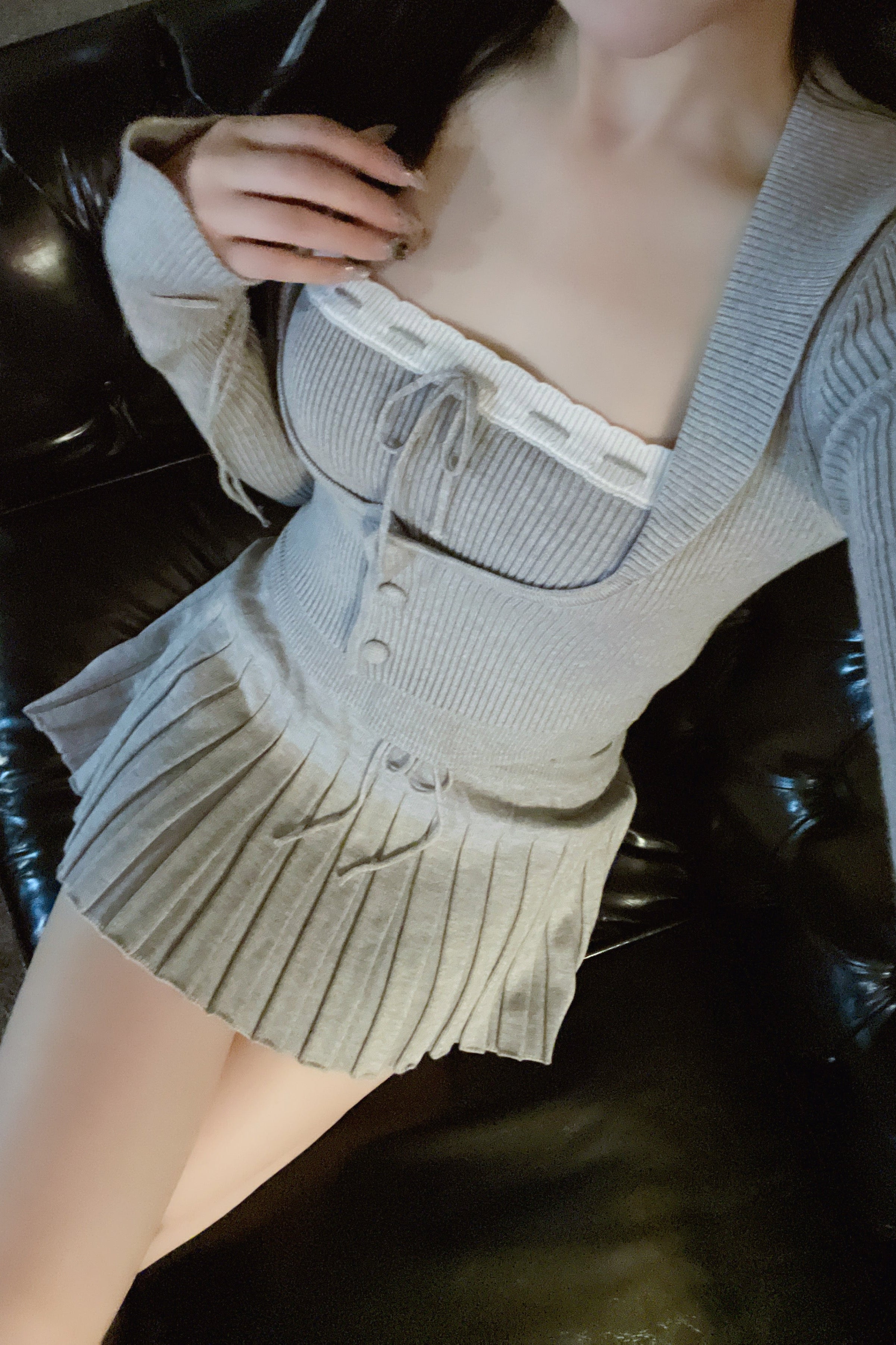 ニットプリーツセットアップ KR30042