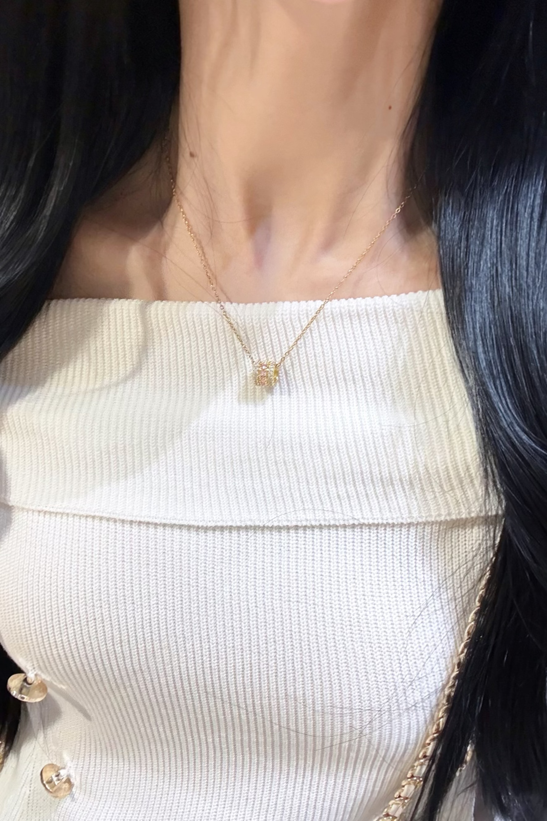 バレルペンダントチェーンネックレス KR15585