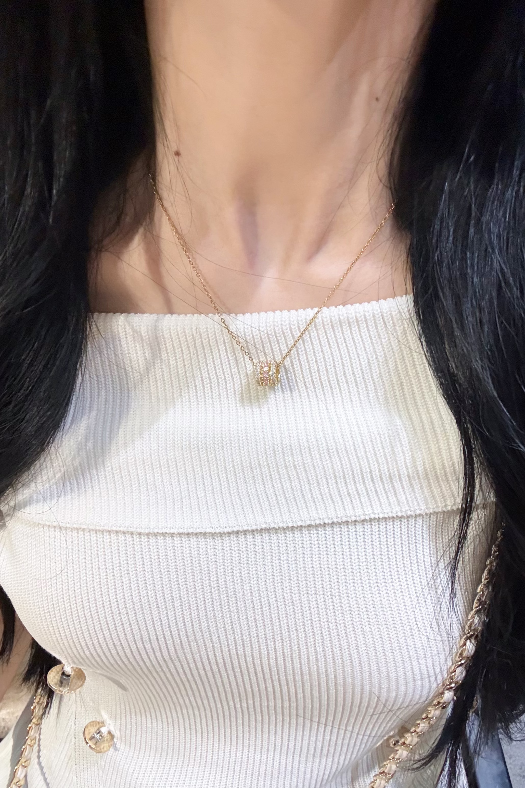 バレルペンダントチェーンネックレス KR15585
