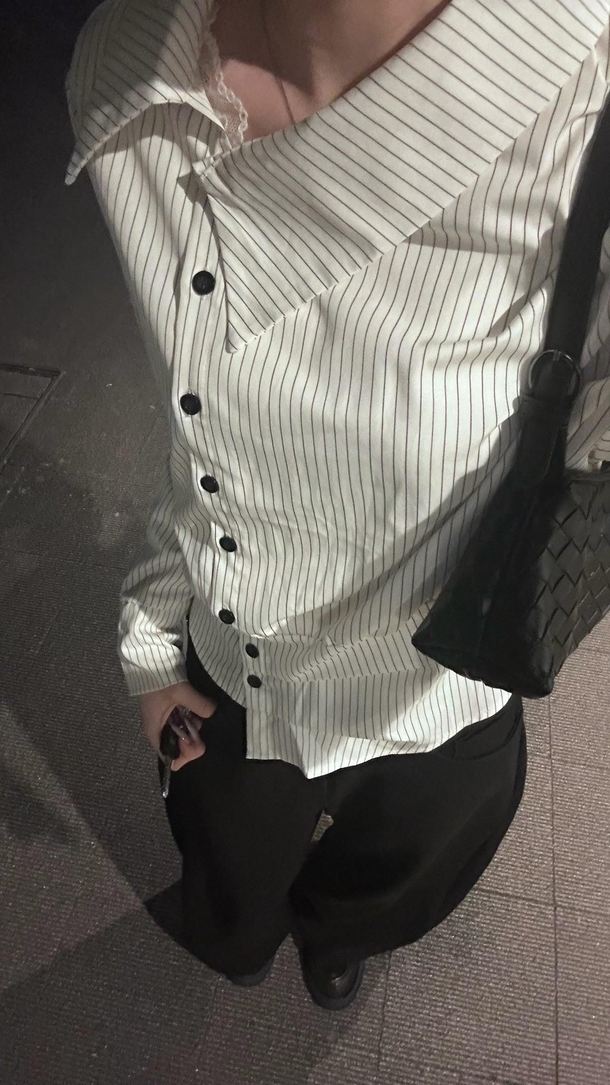 アシンメトリーストライプシャツ KR15891