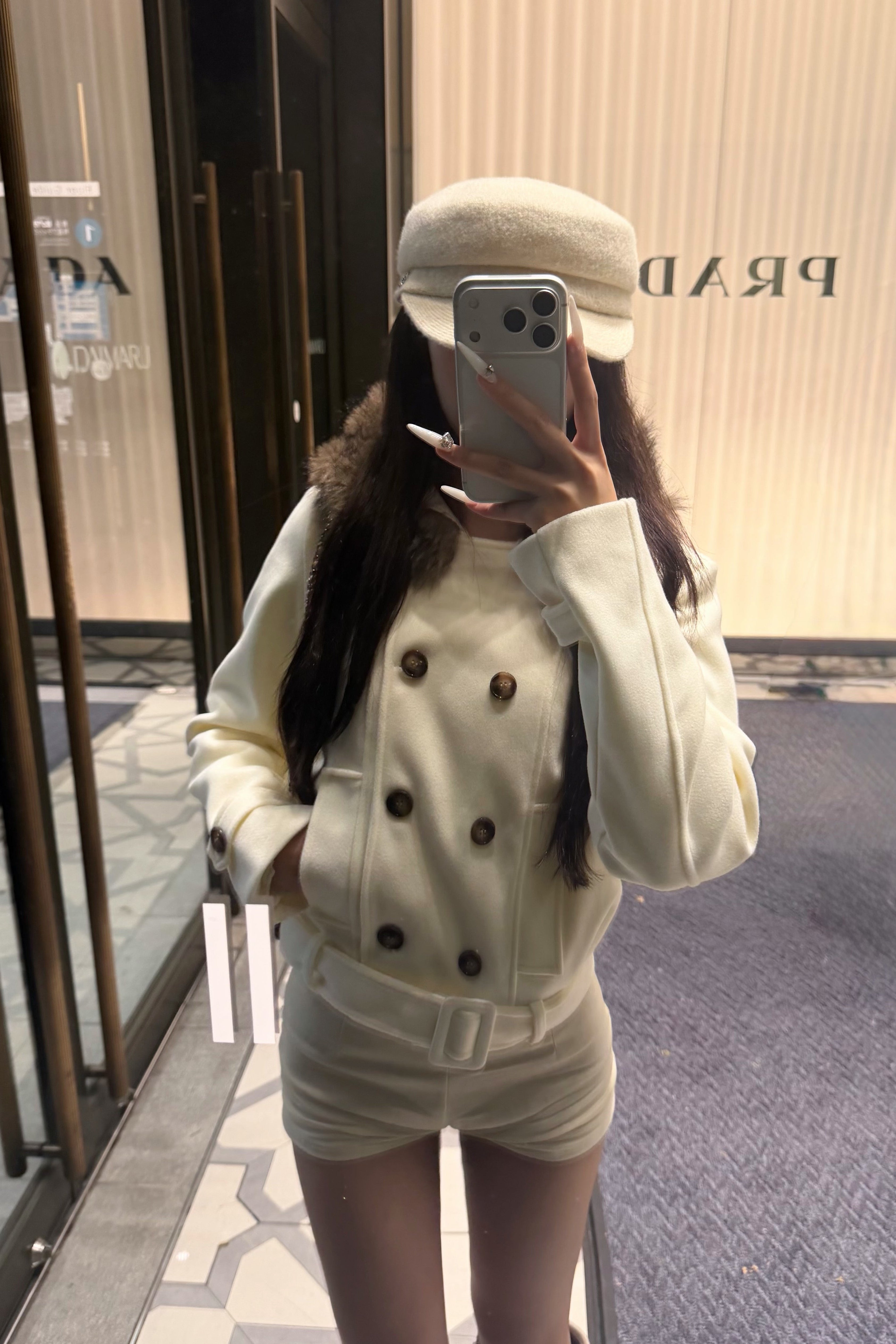 ダブルボタンデザインコート KR30380