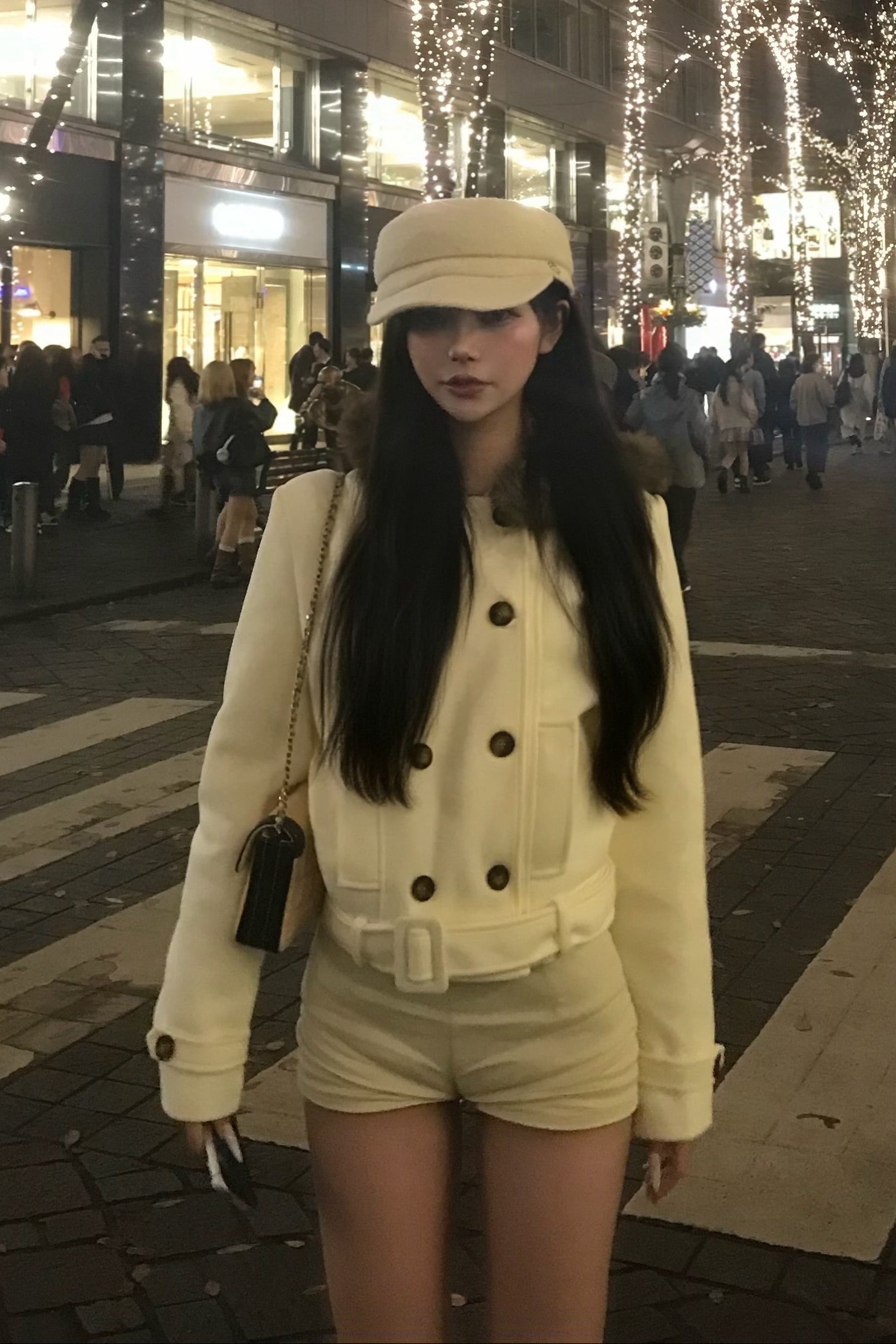 ダブルボタンデザインコート KR30380