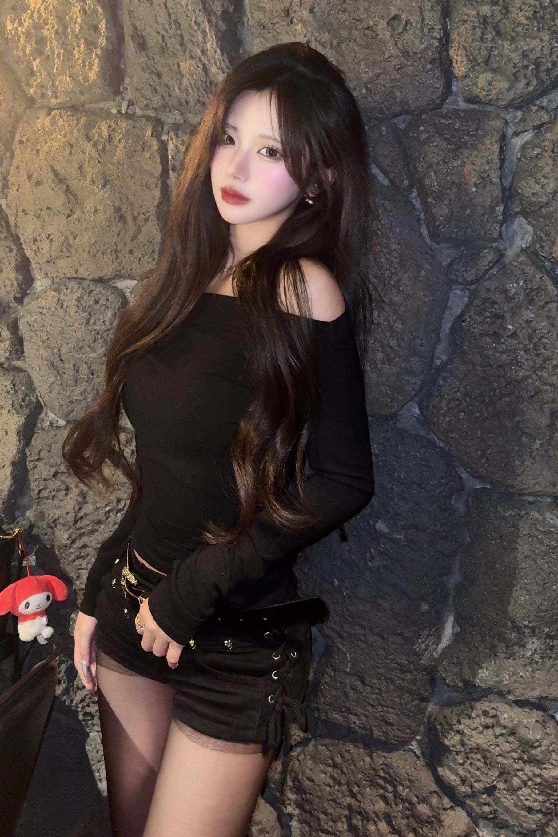 サイドレースアップY2Kショートパンツ KR10988