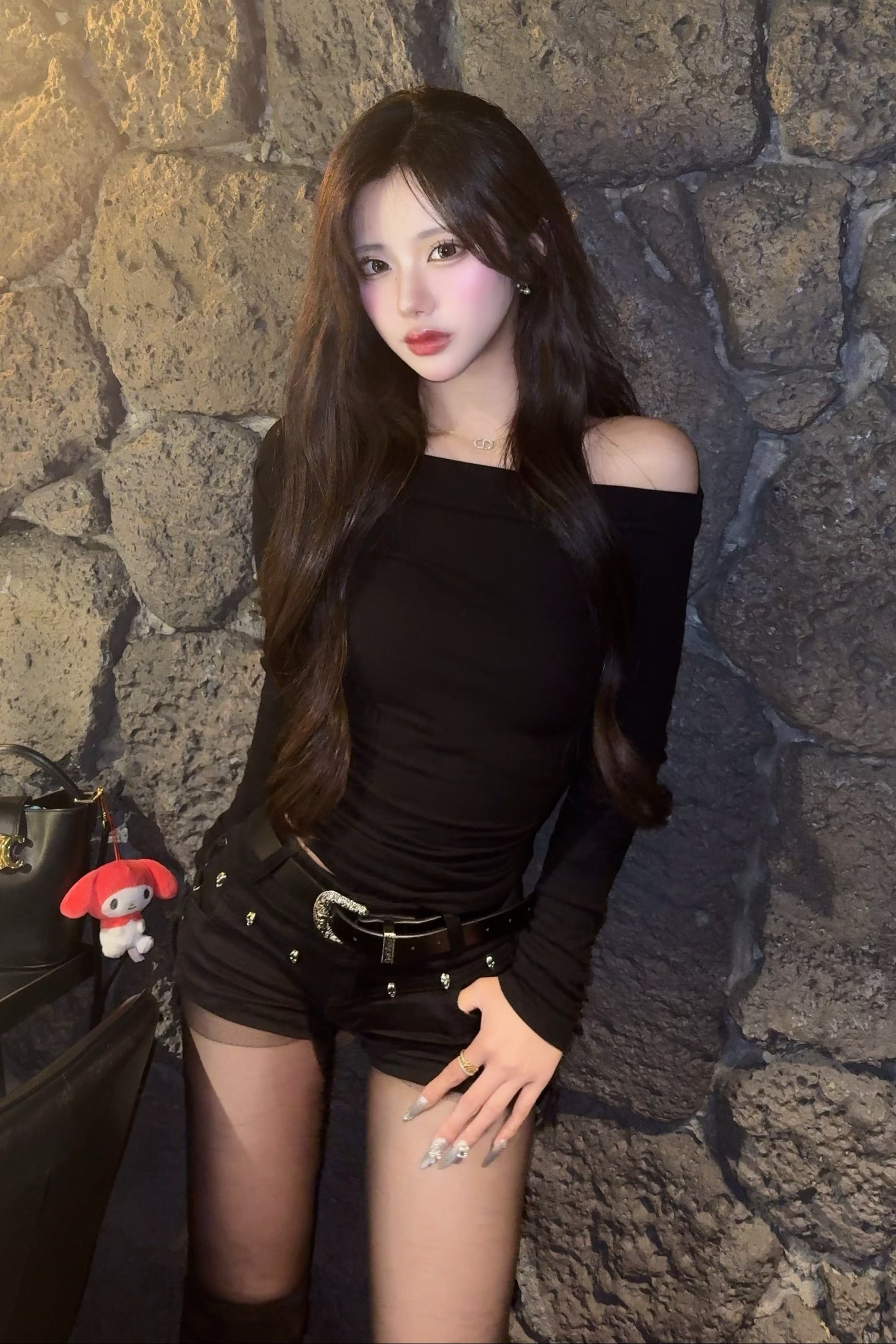 サイドレースアップY2Kショートパンツ KR10988