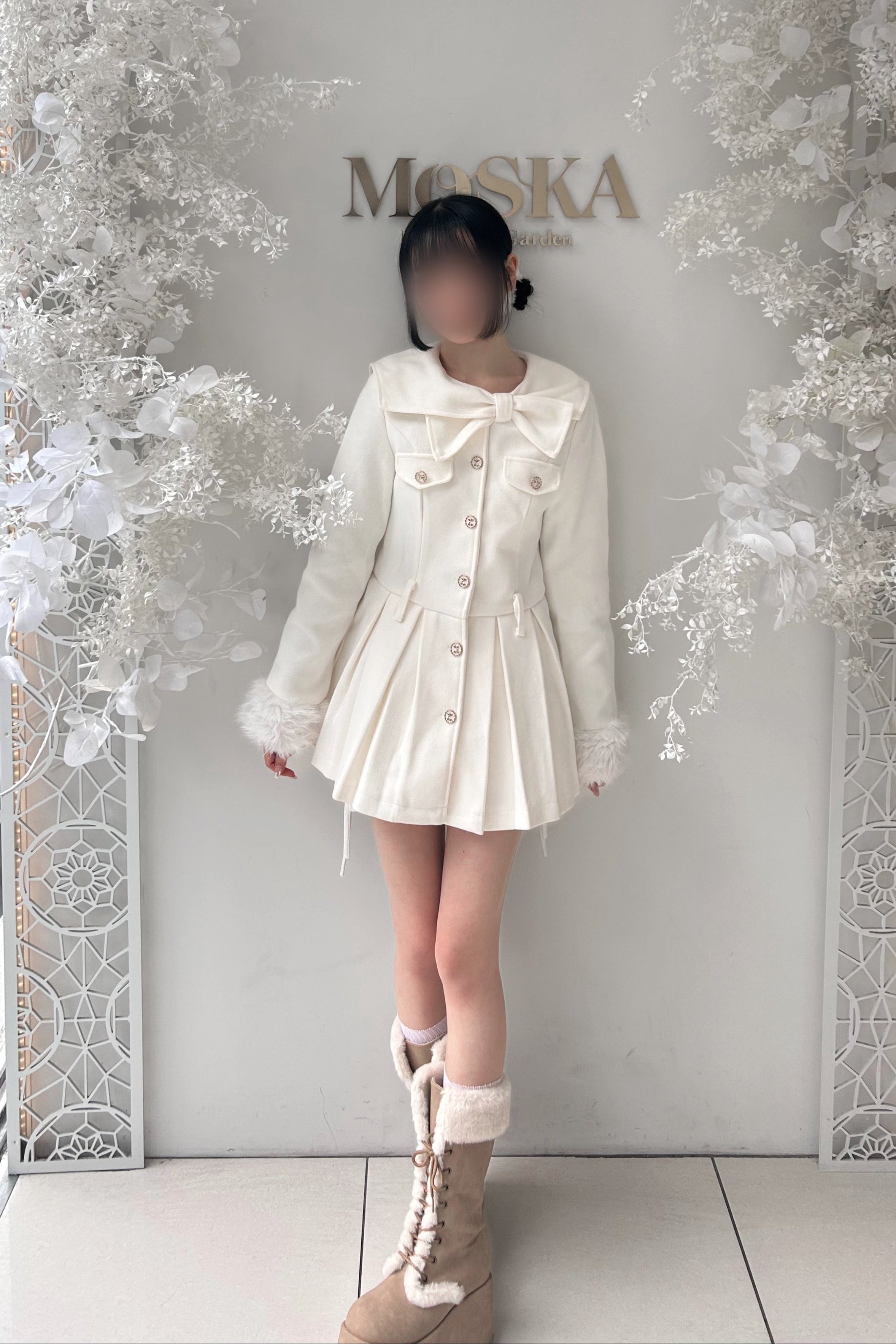 リボンファーコート KR30063