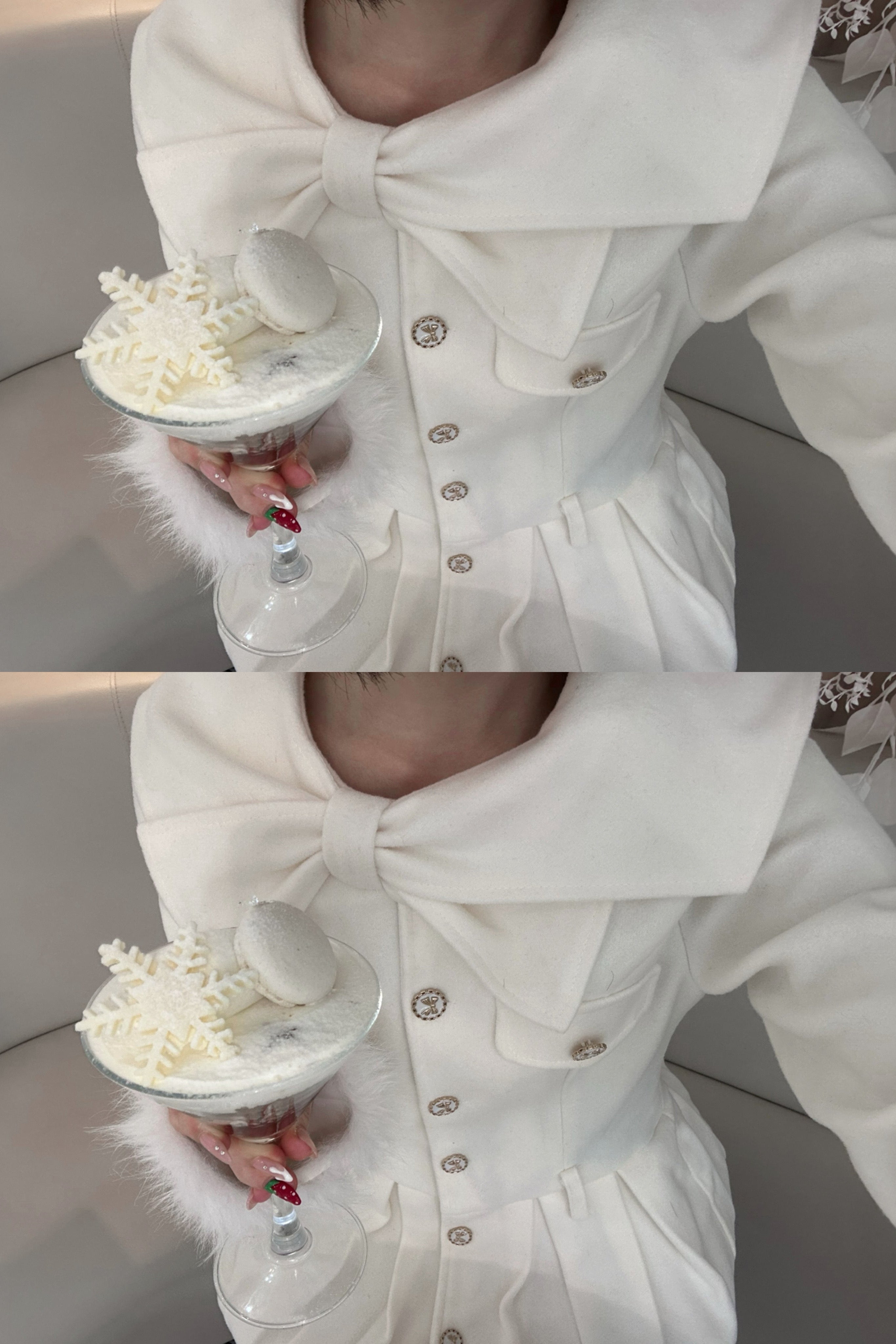 リボンファーコート KR30063